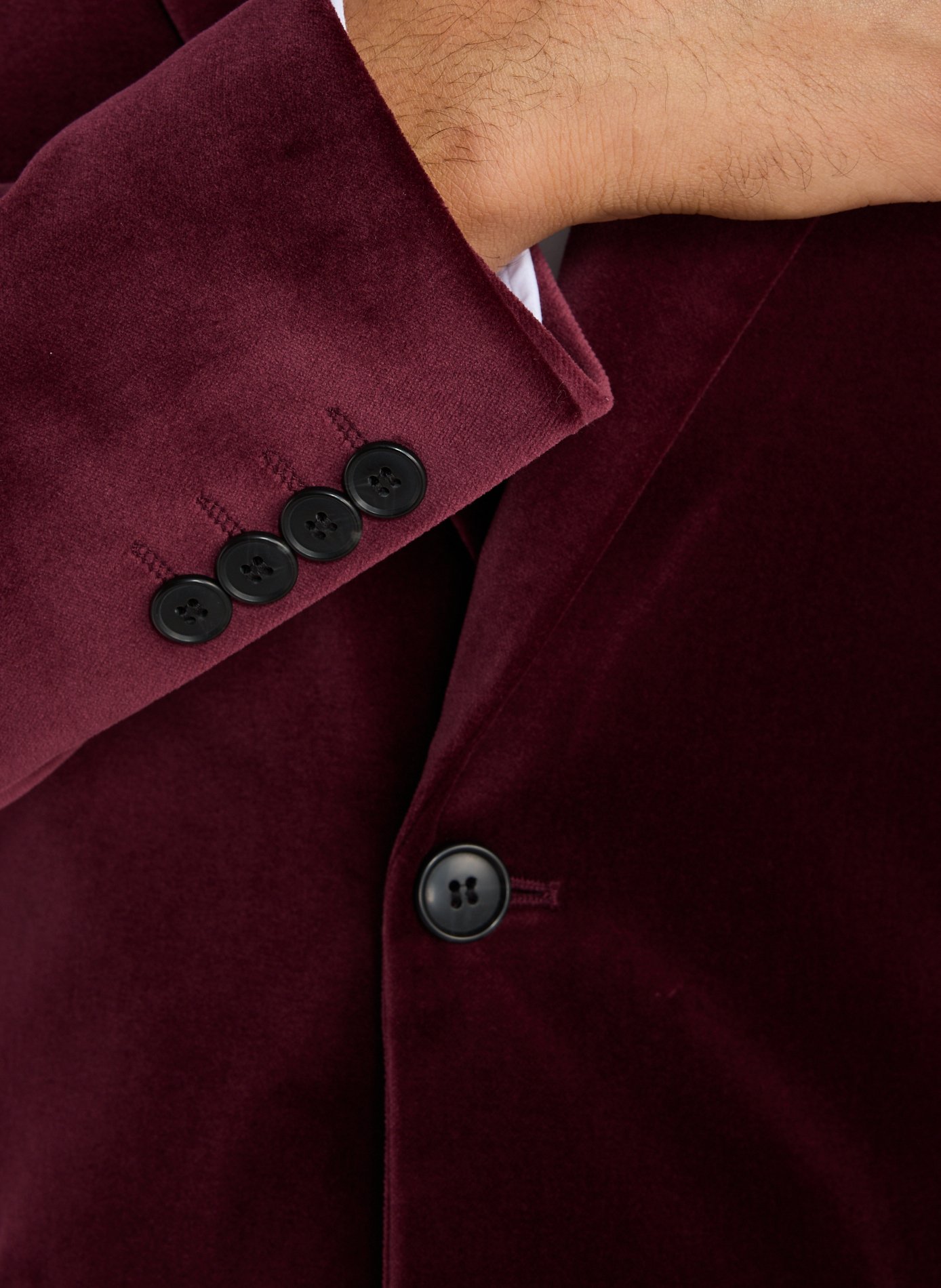 Velvet blazer SELECTED Red