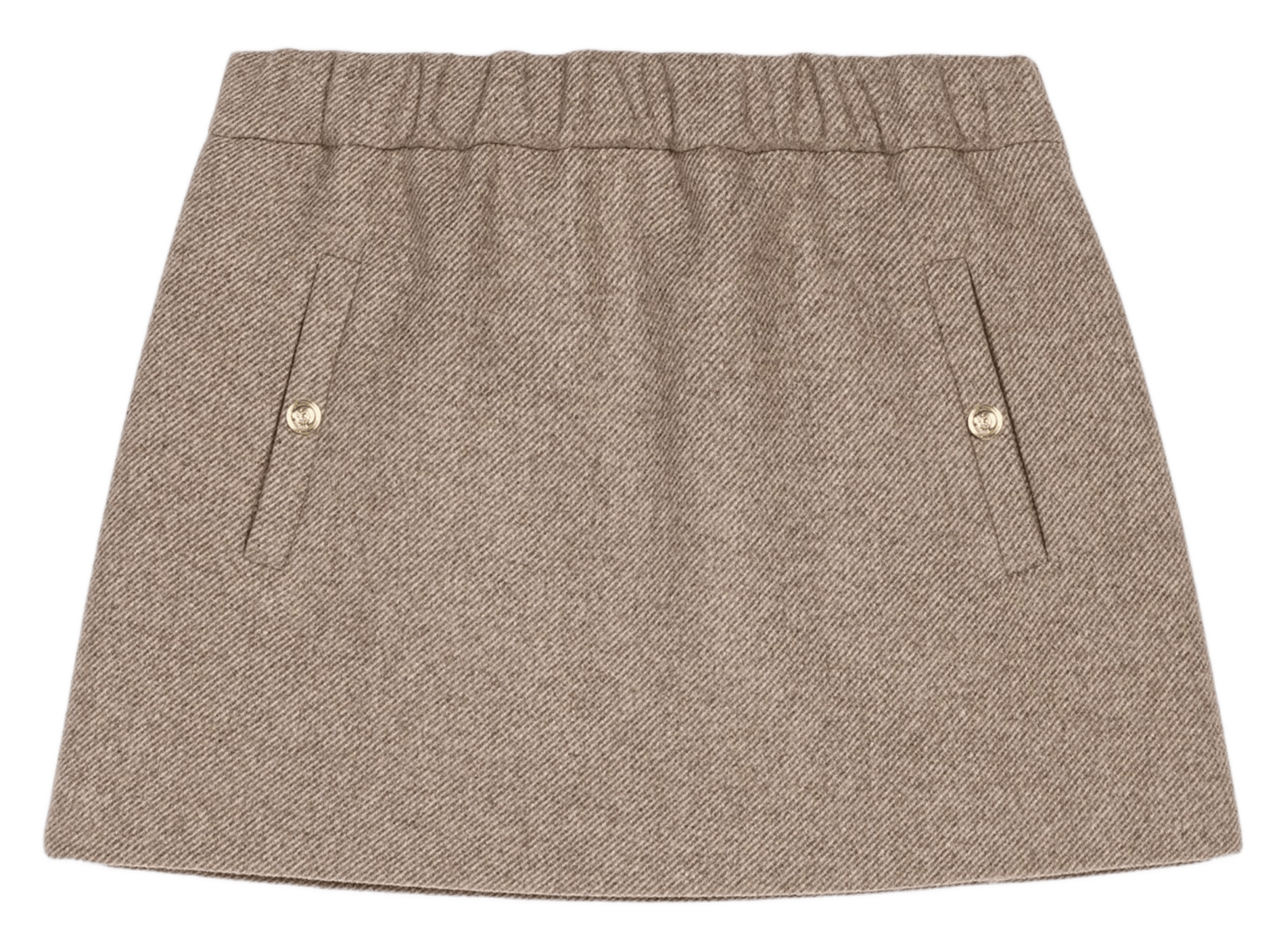 Jupe courte en laine mélangée MAJE Beige