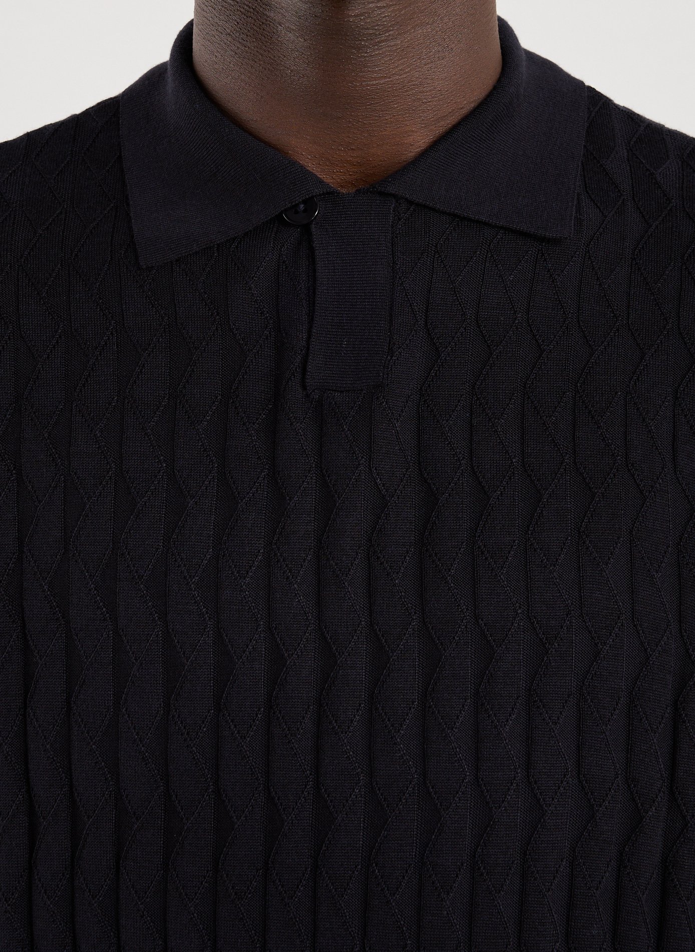 Knitted polo shirt EMPORIO ARMANI Blue