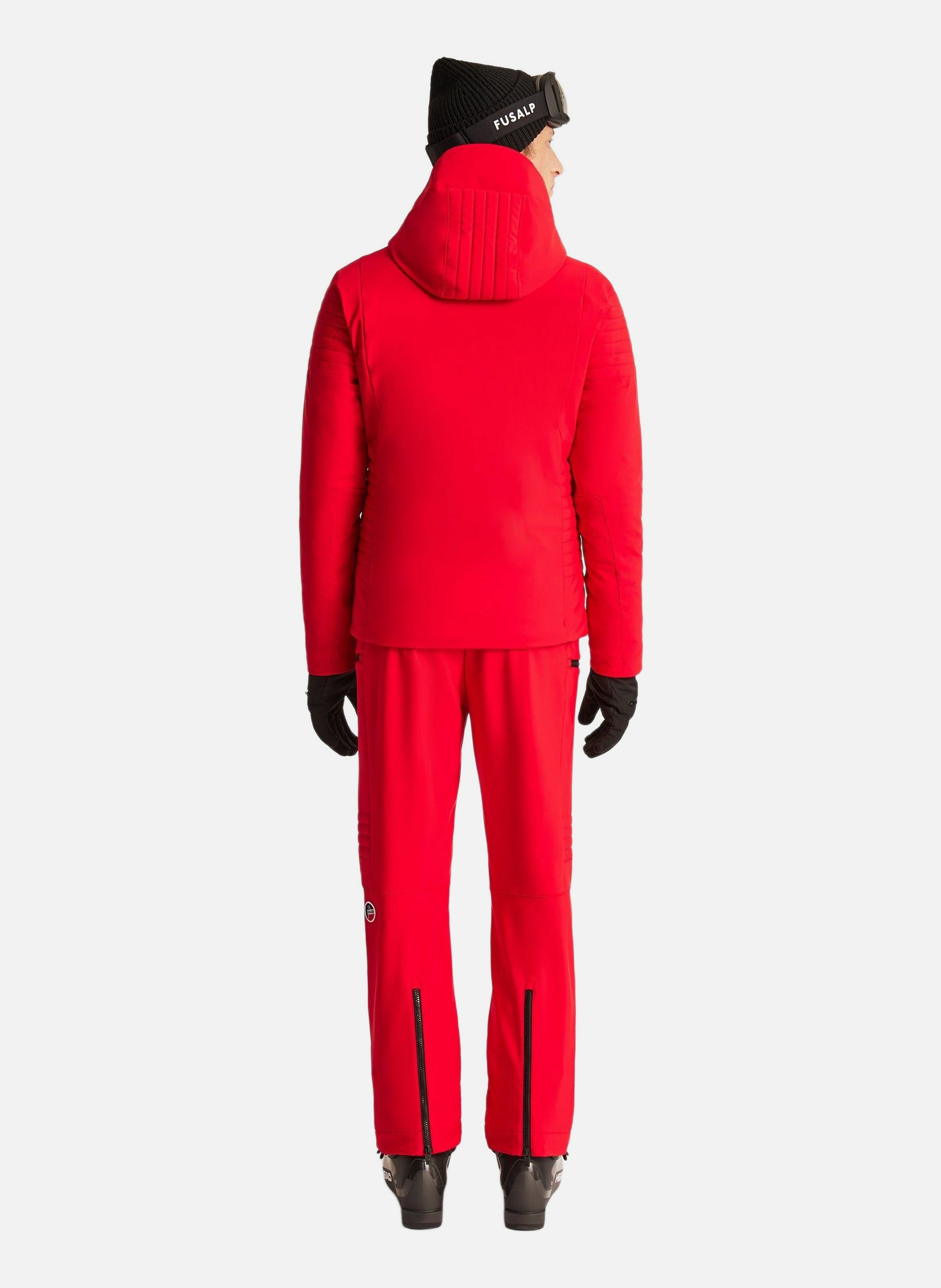 Veste de ski power col montant coupe regular FUSALP Rouge