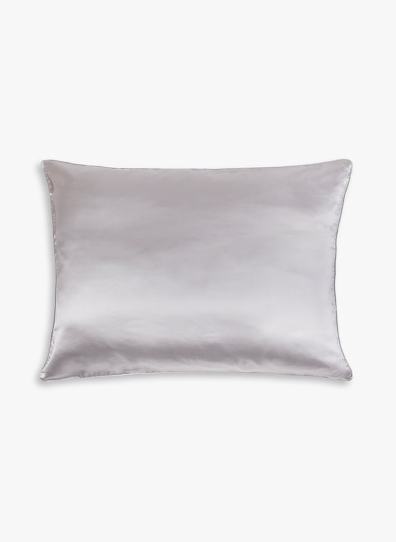 Taie d'oreiller en soie de mûrier | Gris by AU PRINTEMPS PARIS Taie d'oreiller en soie de mûrier Gris