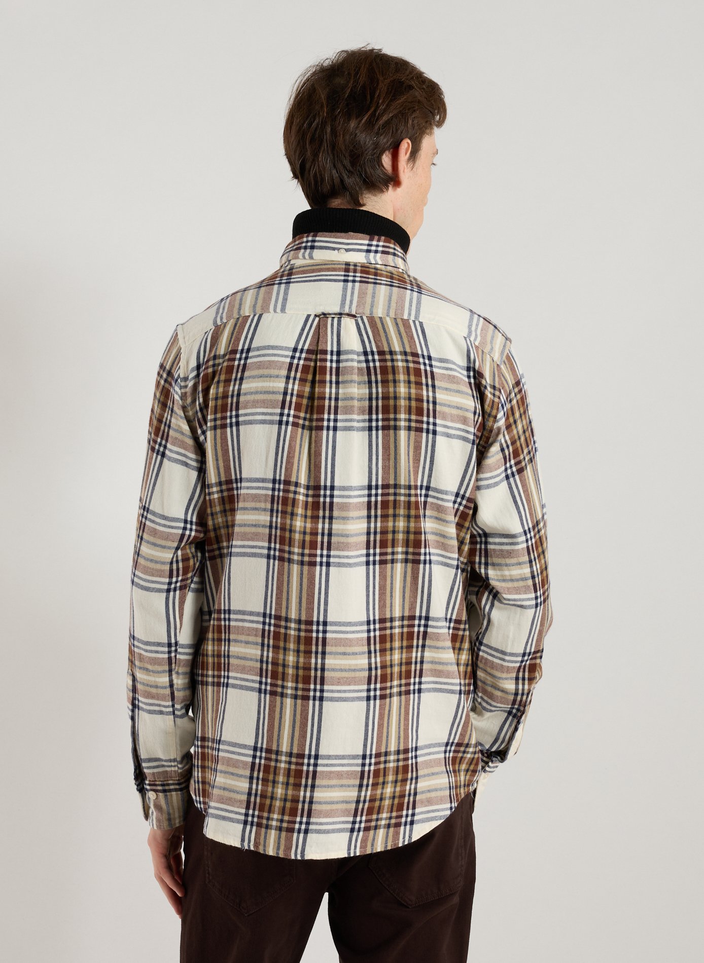 Straight checked cotton shirt GANT Beige