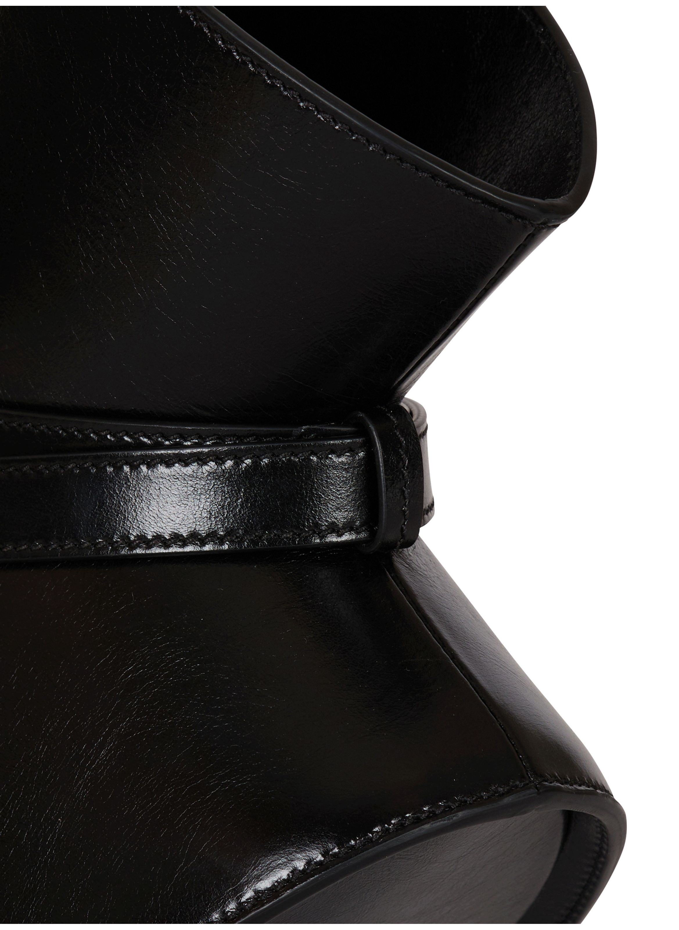 Sac shuffle medium en cuir de veau BALMAIN Noir