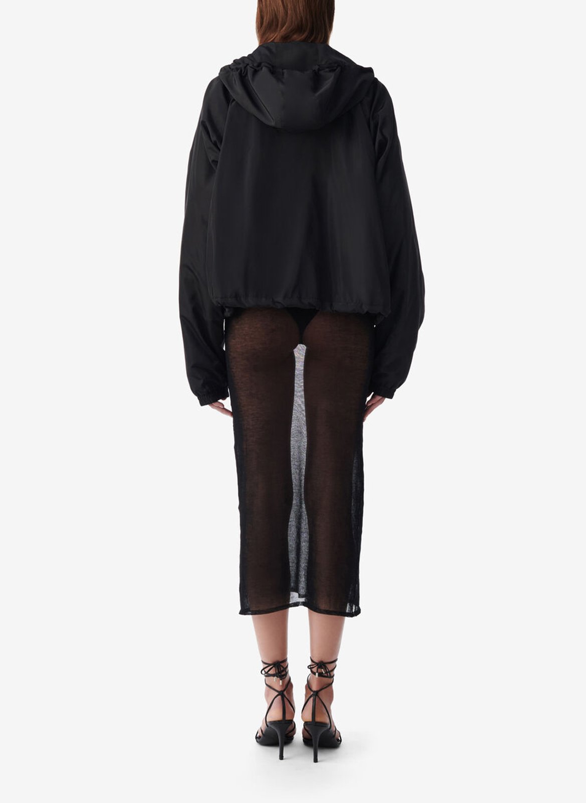 Coupe-vent droit à capuche gony IRO Noir