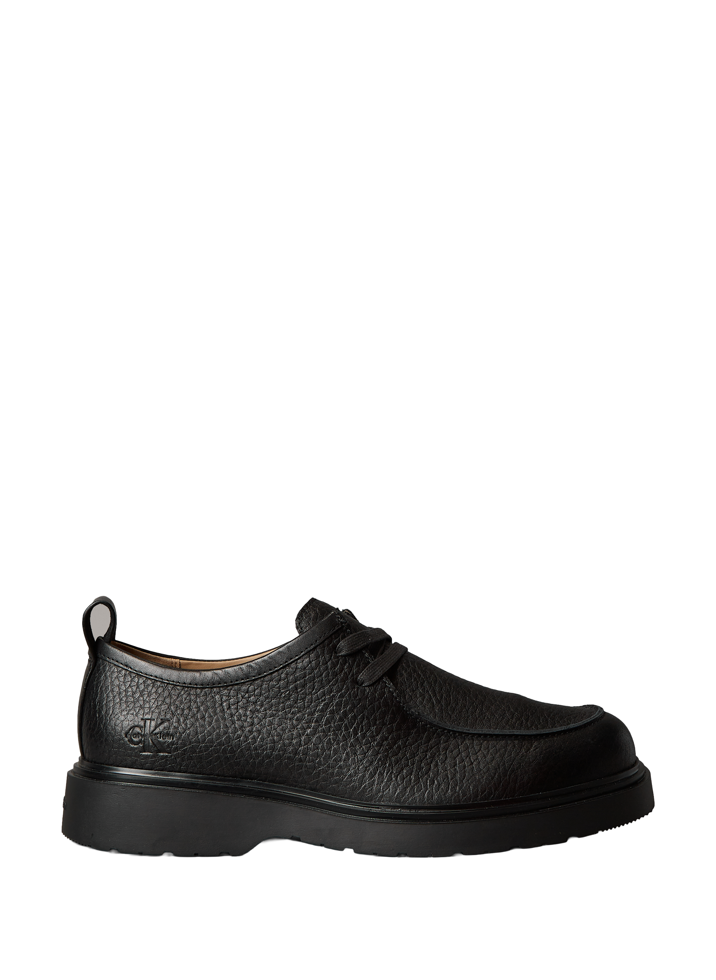 Derbies crantées en cuir texturé CALVIN KLEIN Noir