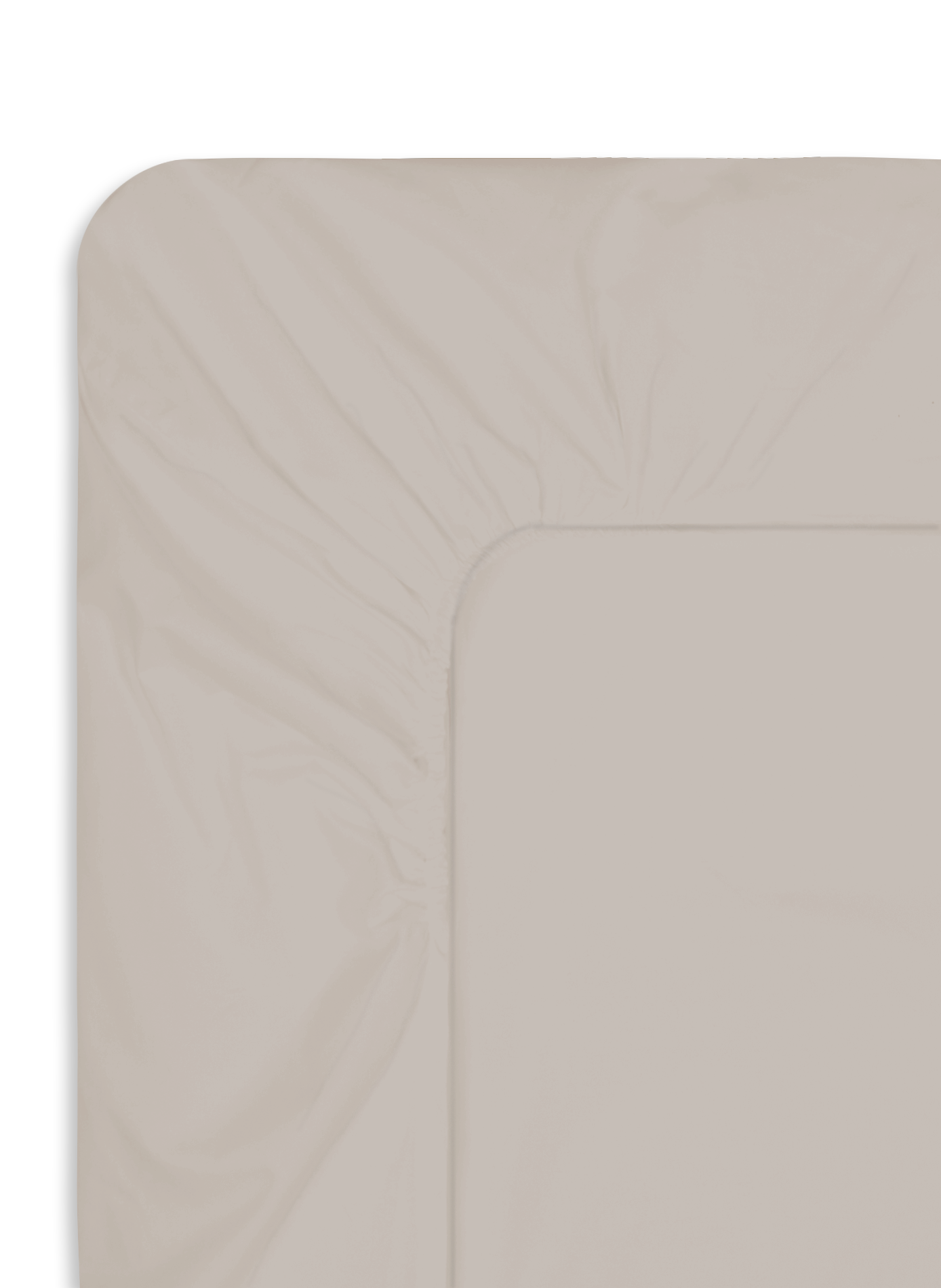 Drap housse en satin de coton AU PRINTEMPS PARIS Beige