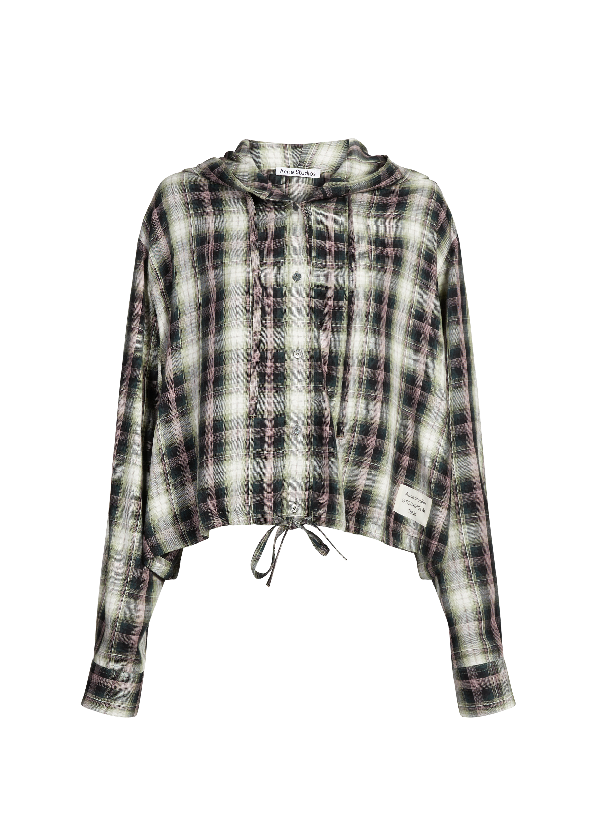 Hooded checkered shirt ACNE STUDIOS Multicolour