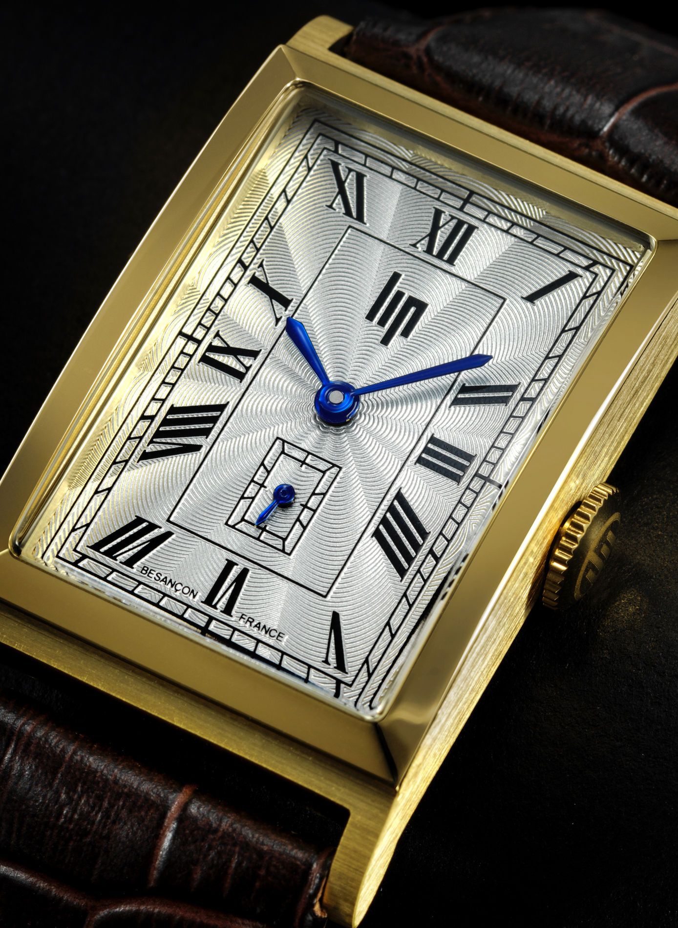 Montre à quartz en cuir LIP Argent