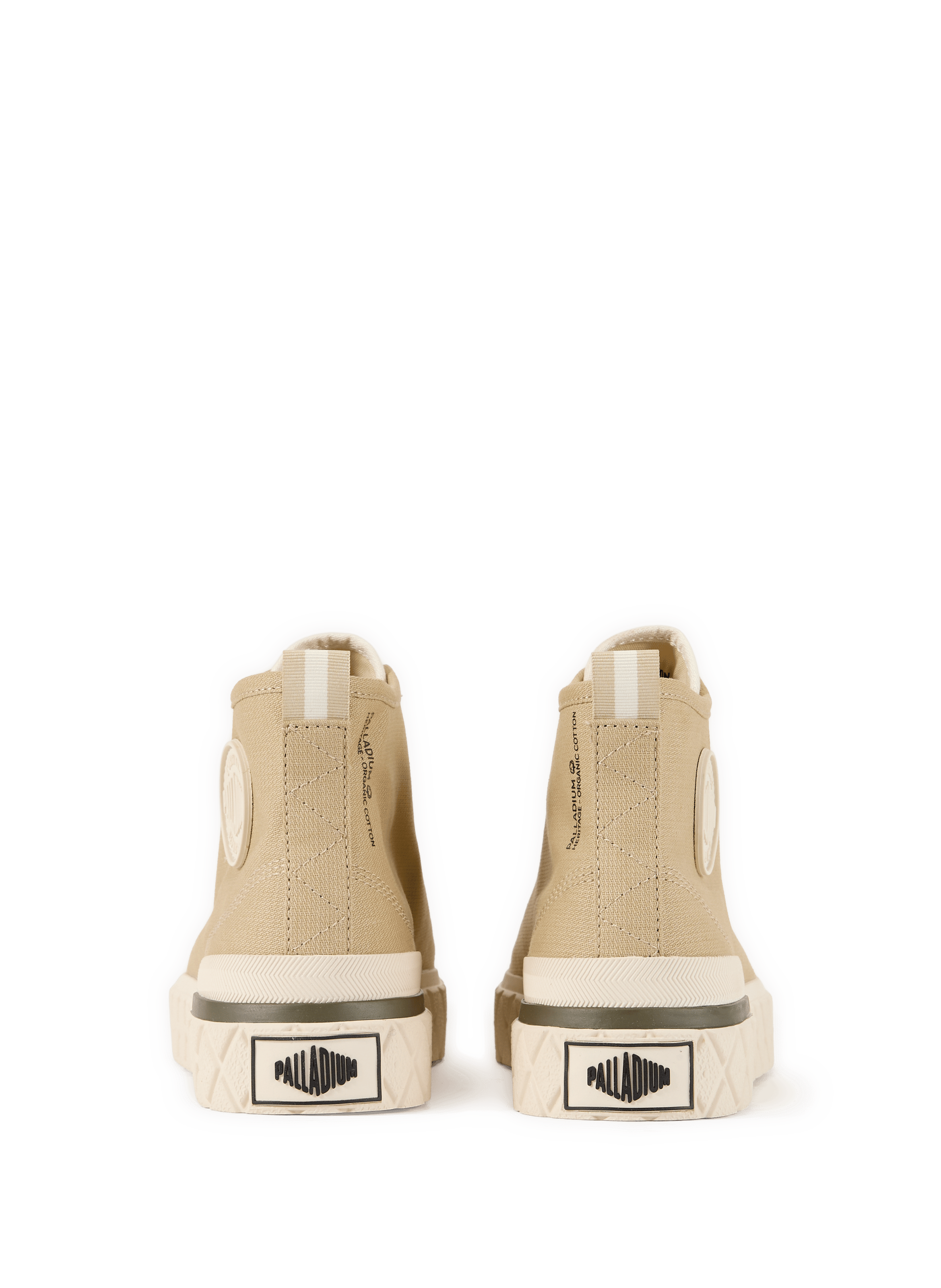 Baskets montantes compensées en coton mélangé PALLADIUM Beige