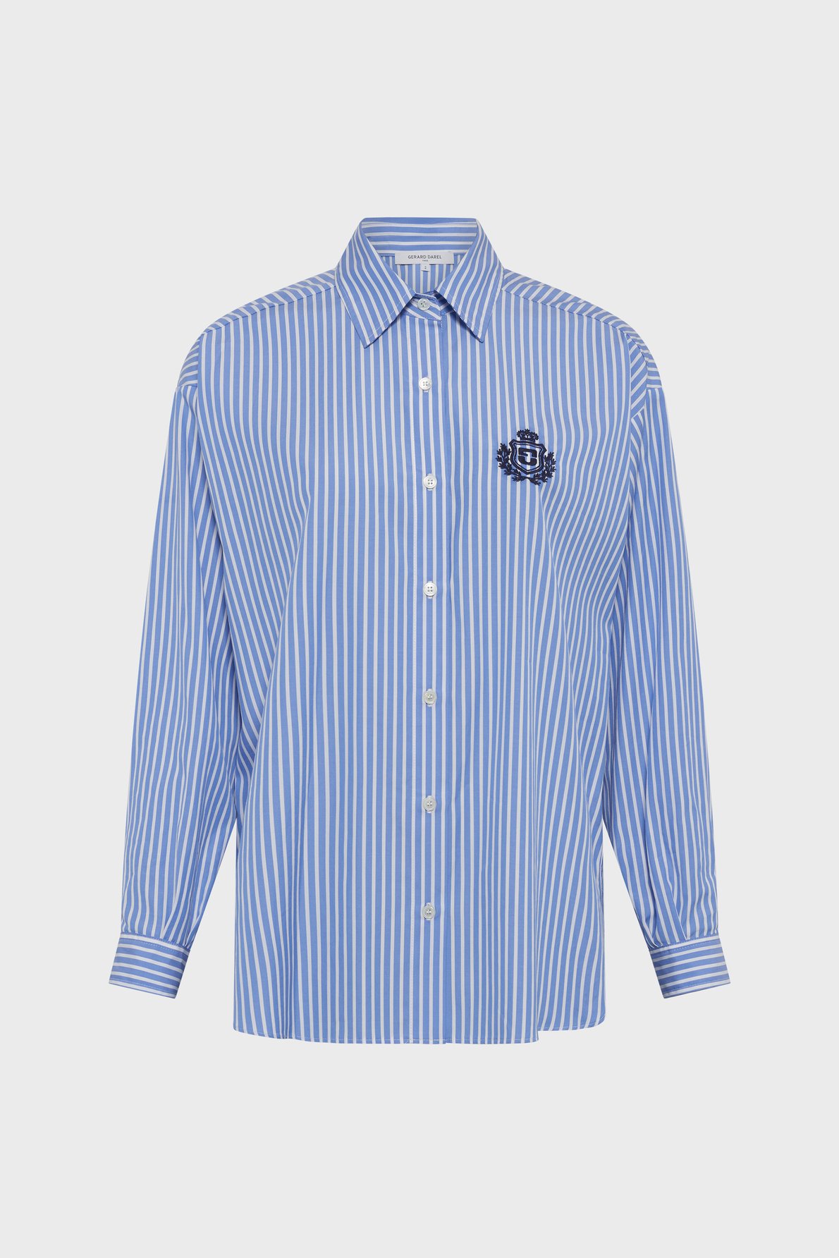 Chemise rayée à blason en coton - cyndra GERARD DAREL Blanc