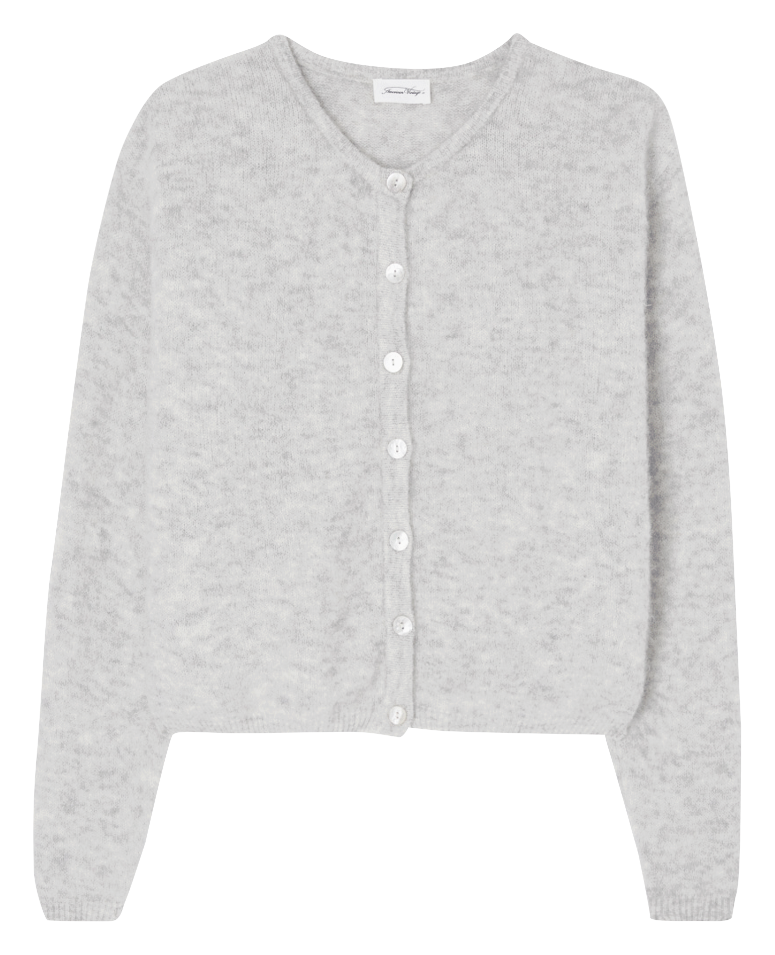 Gilet ample col rond en laine mélangée vitow AMERICAN VINTAGE Gris