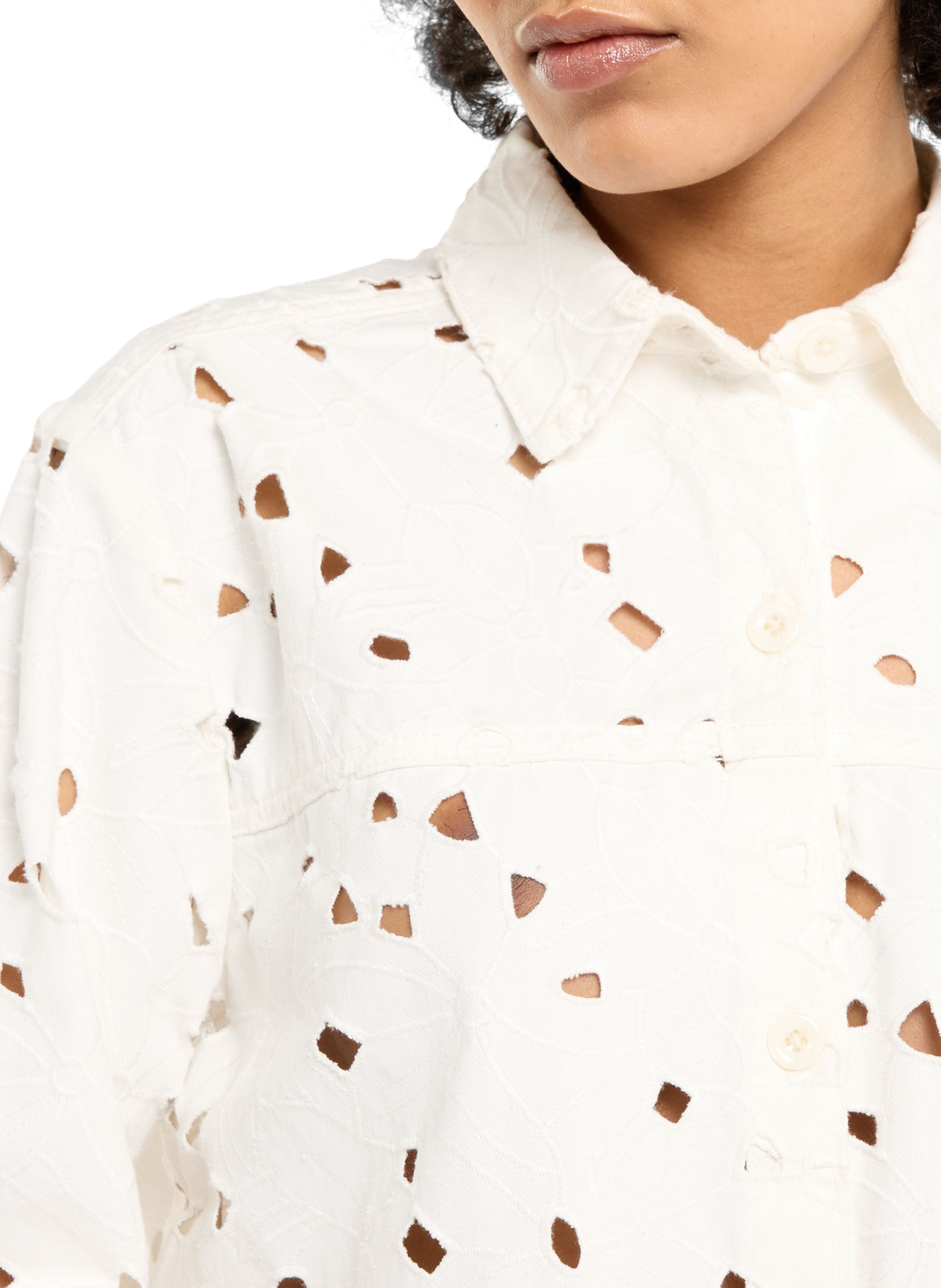 Chemise ajourée Ady en coton SAISON 1865 Blanc