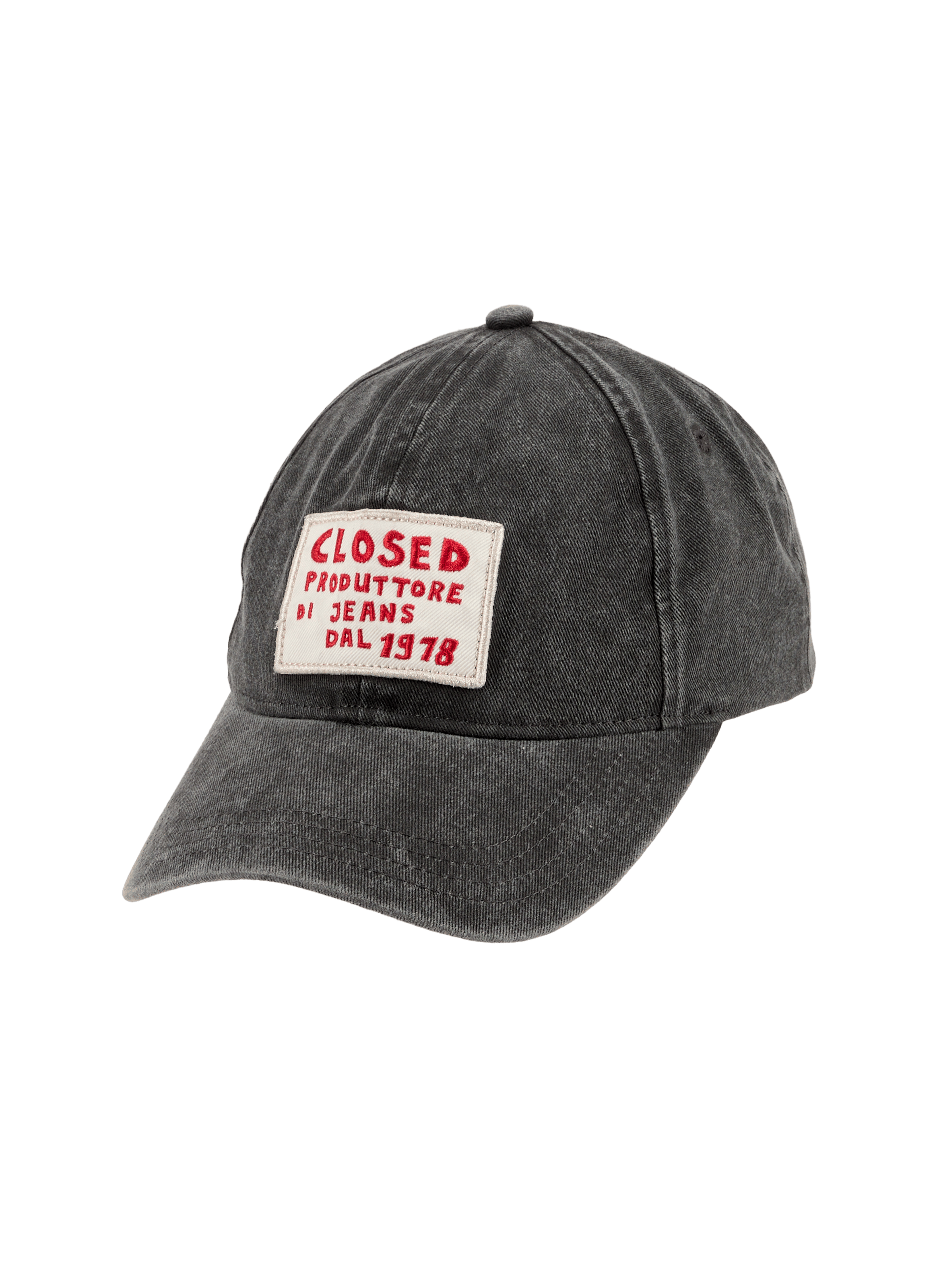 Casquette patch en coton CLOSED Noir
