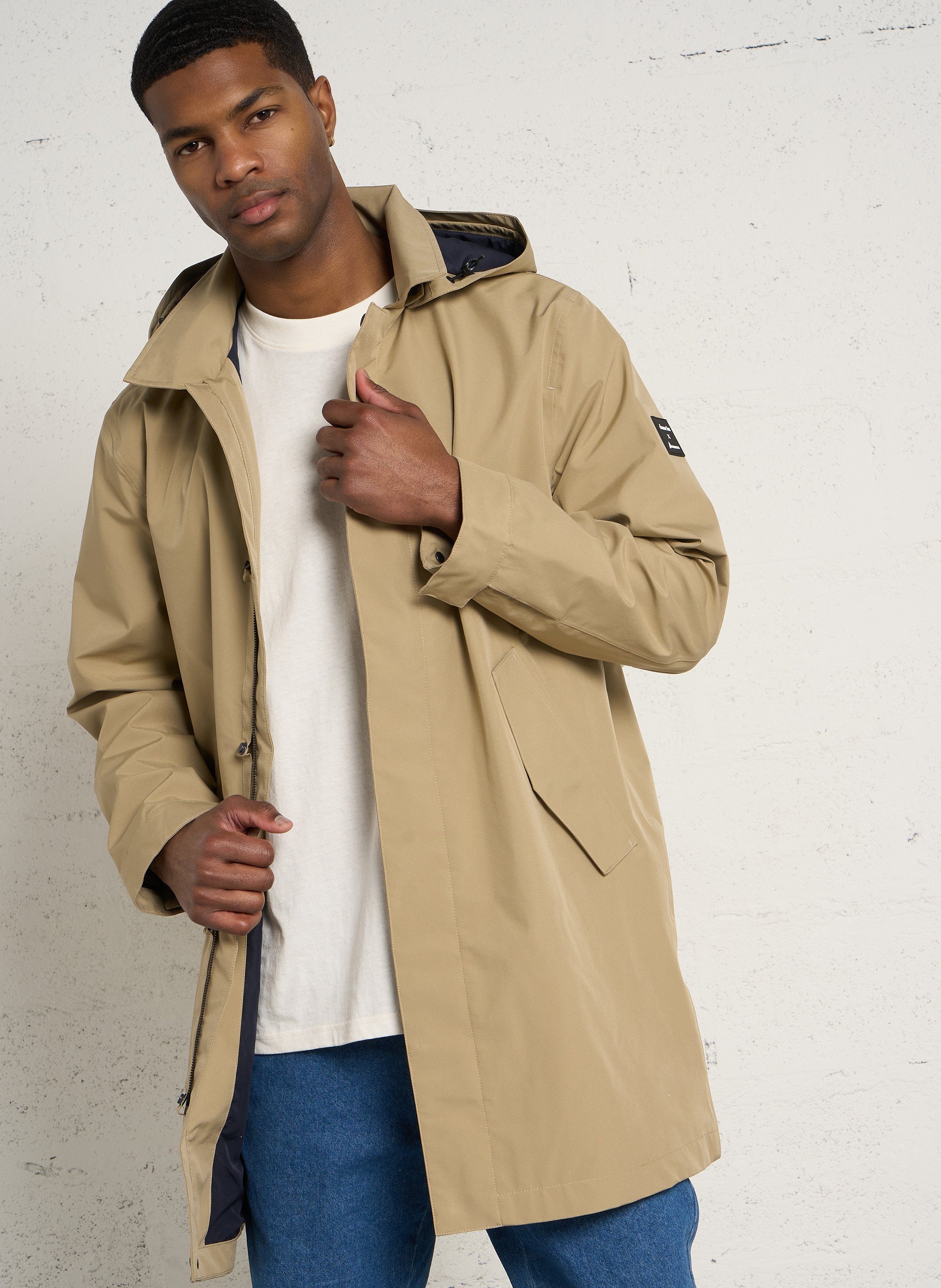 Parka droit longue imperméable ARMOR-LUX Beige