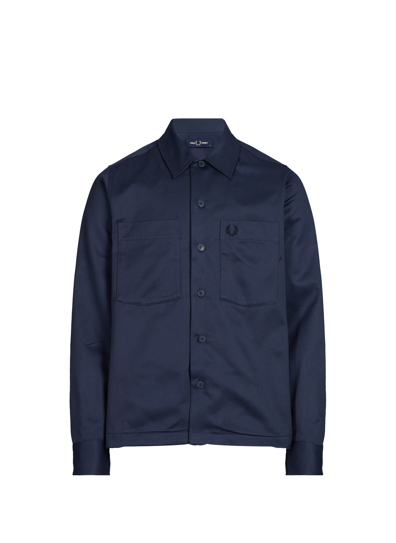 Chemise col classique manches contrastantes en coton FRED PERRY Blue