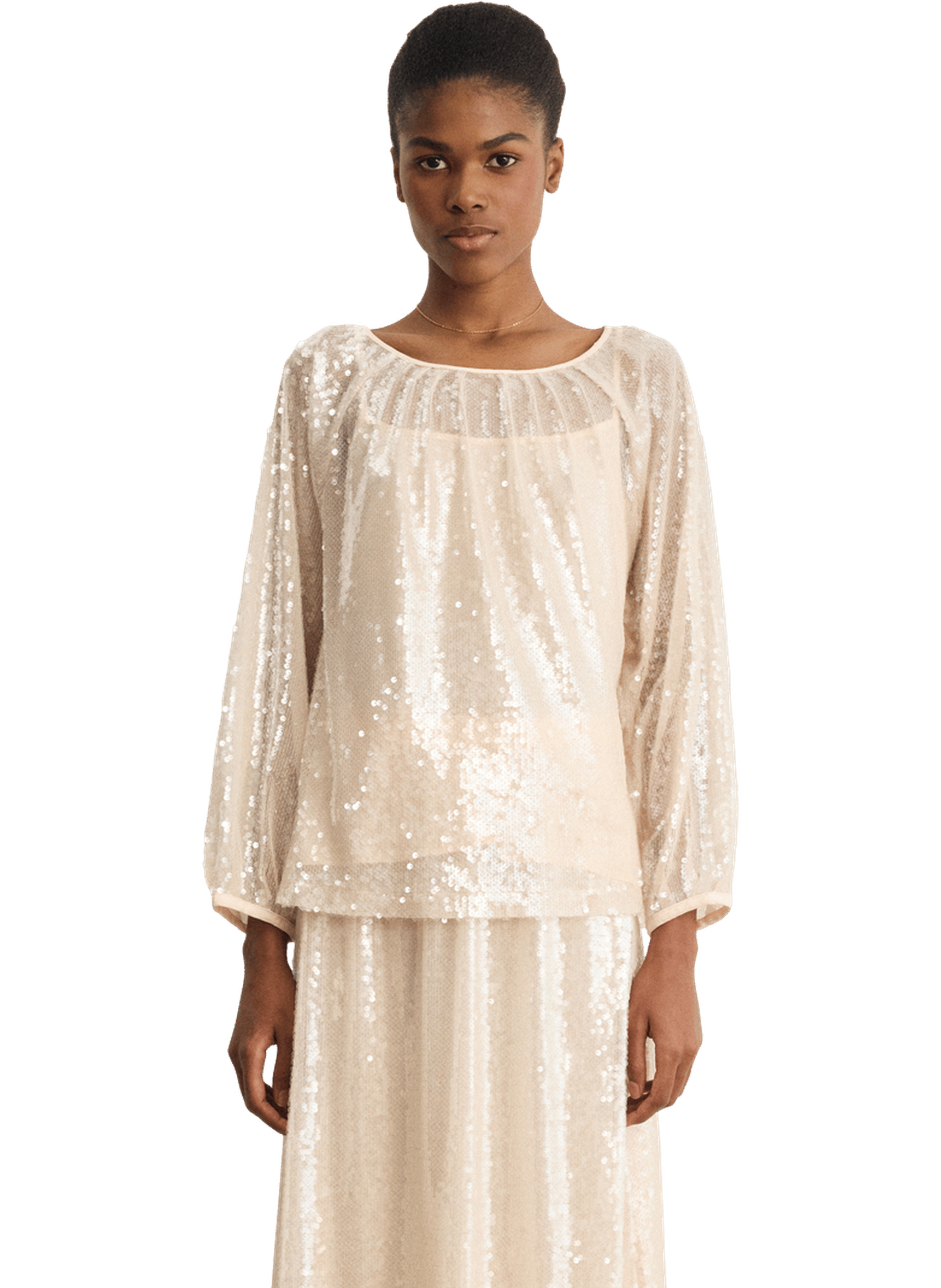 Blouse à sequins - calixta PABLO Beige