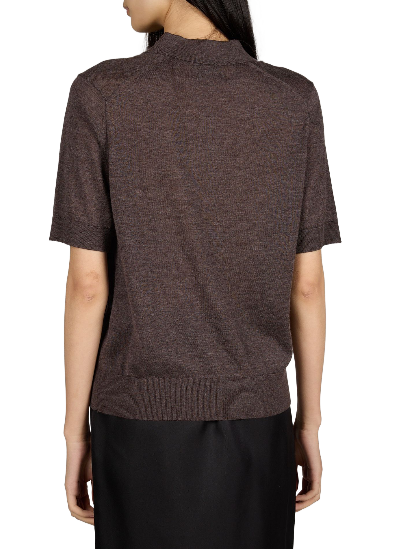 Polo Migo en cachemire fluide LOULOU DE SAISON Marron