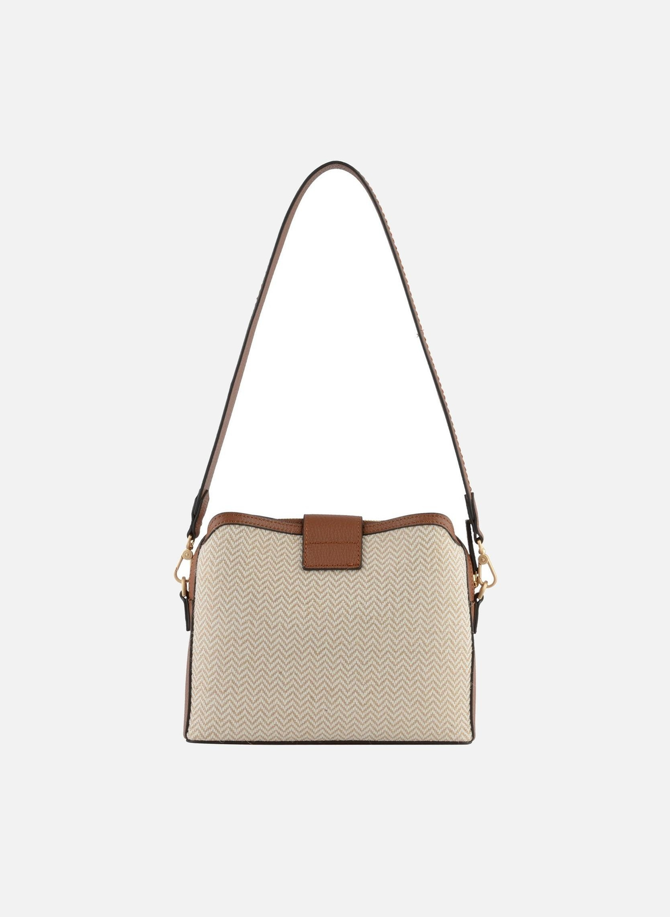 Cavalcade chevron | sac porté épaule POURCHET Doré