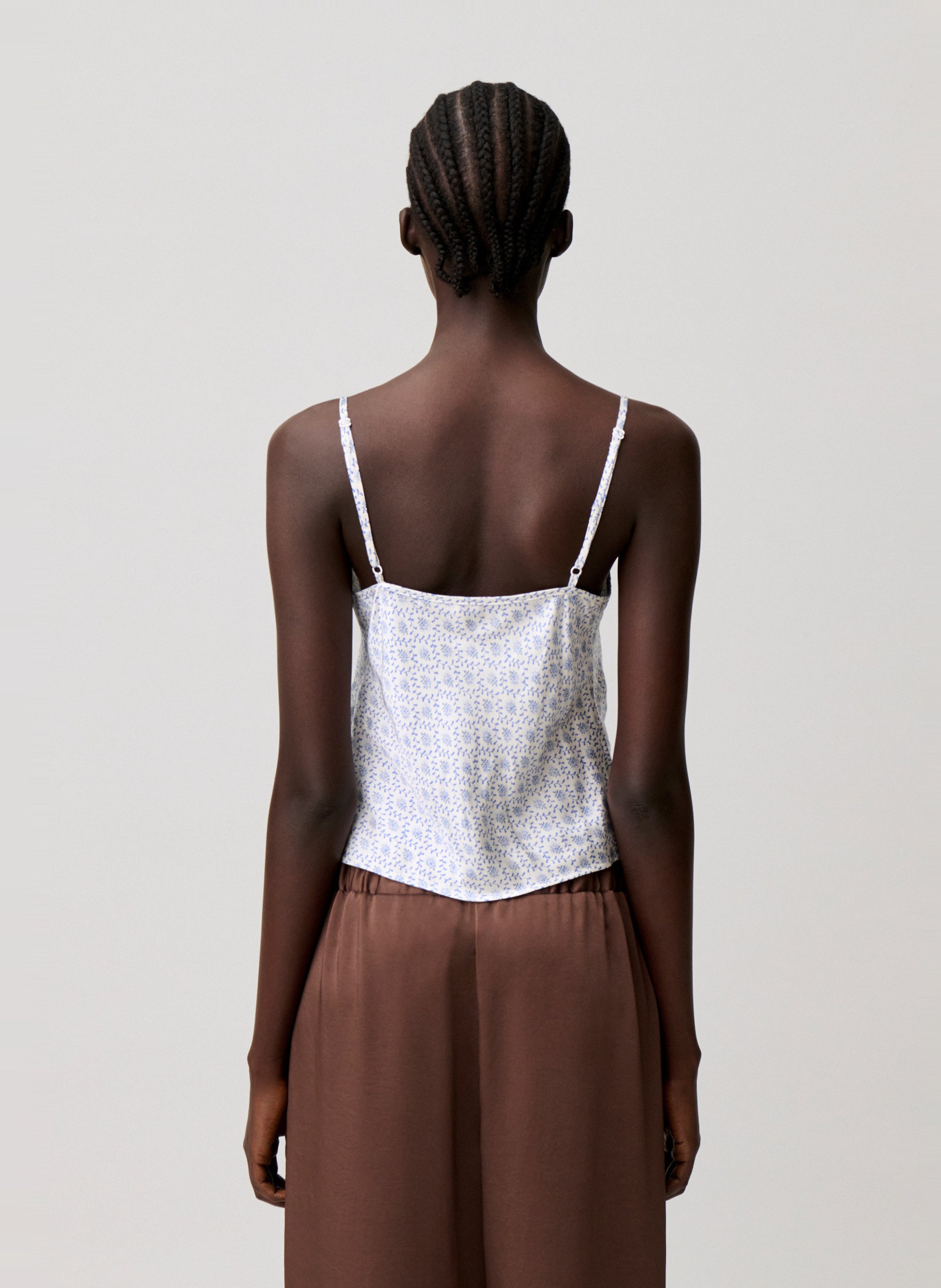 Top court imprimé à bretelles CLAUDIE PIERLOT Multicolore