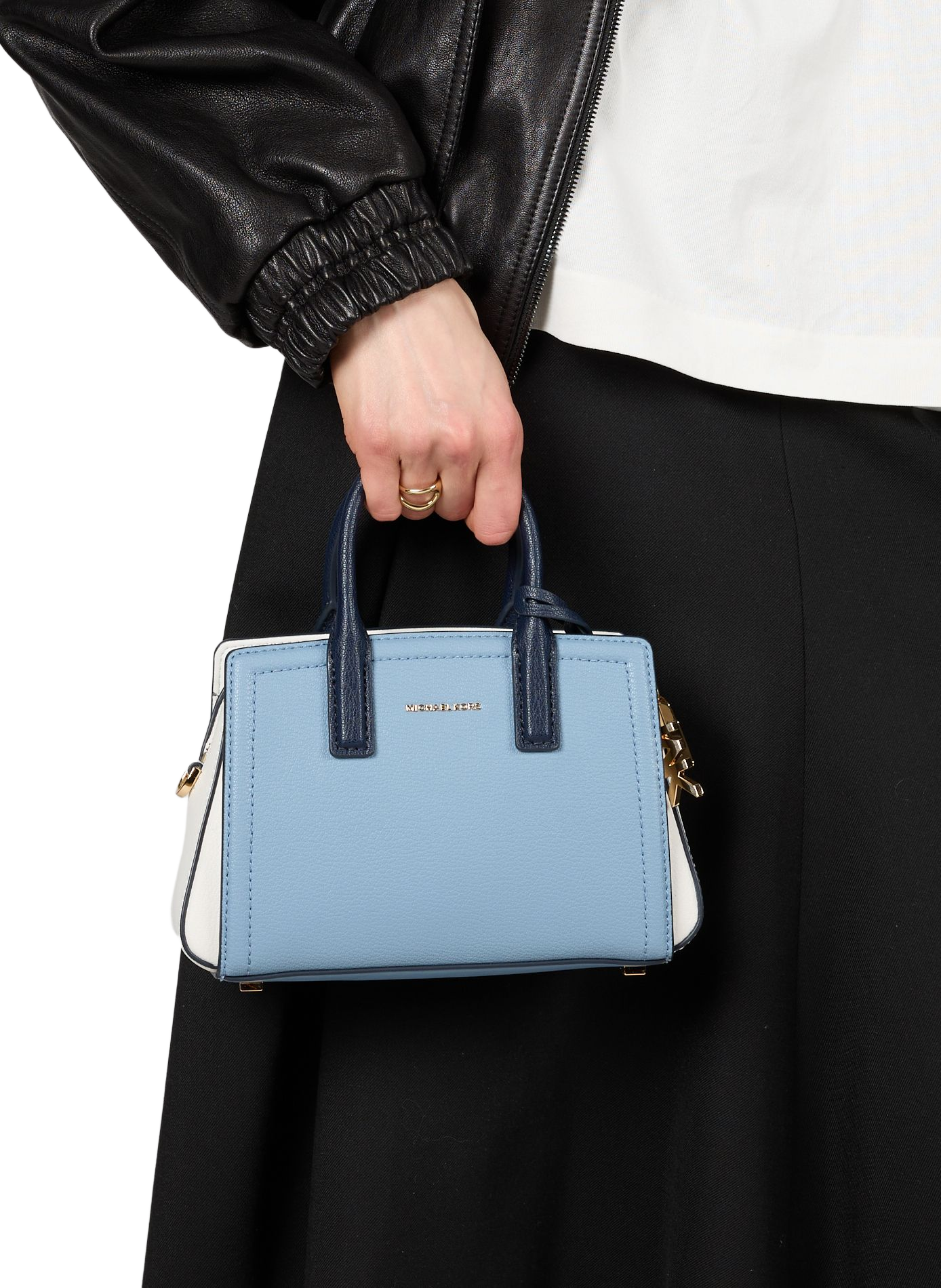 Laila XS logo leather handbag MICHAEL KORS Blue