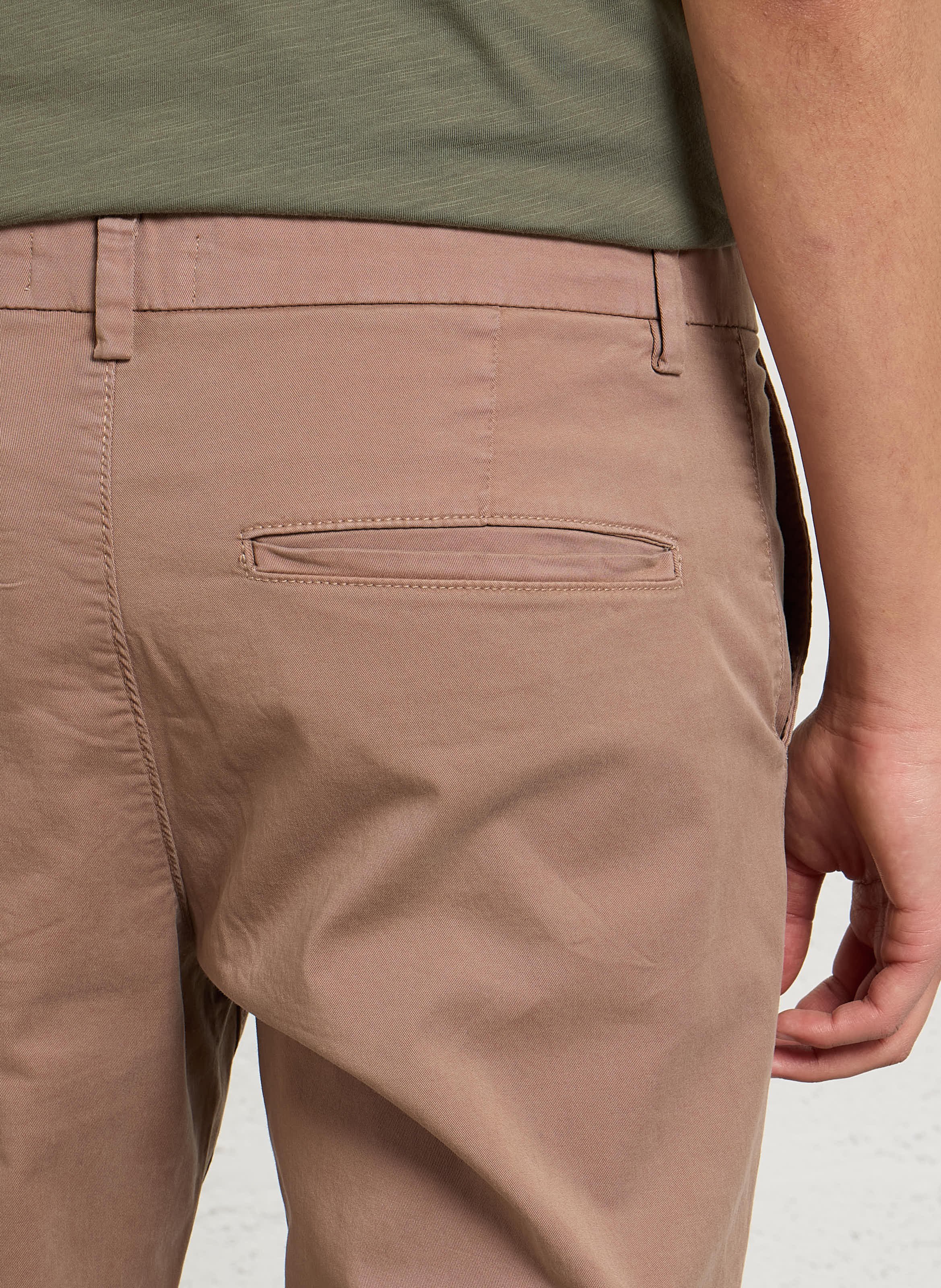 Pantalon chino en coton mélangé IKKS Marron