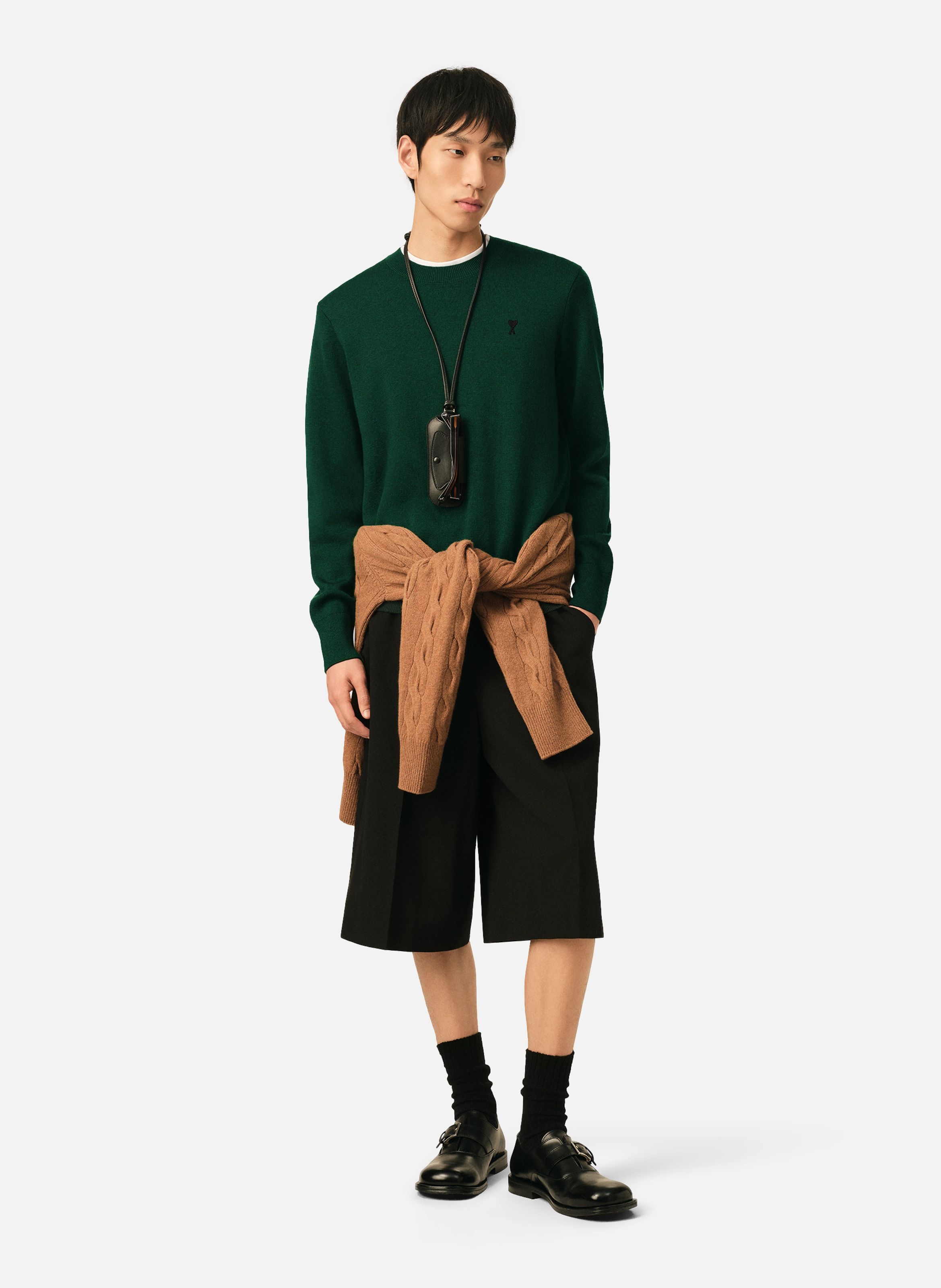Pull en laine ami de coeur AMI PARIS Vert