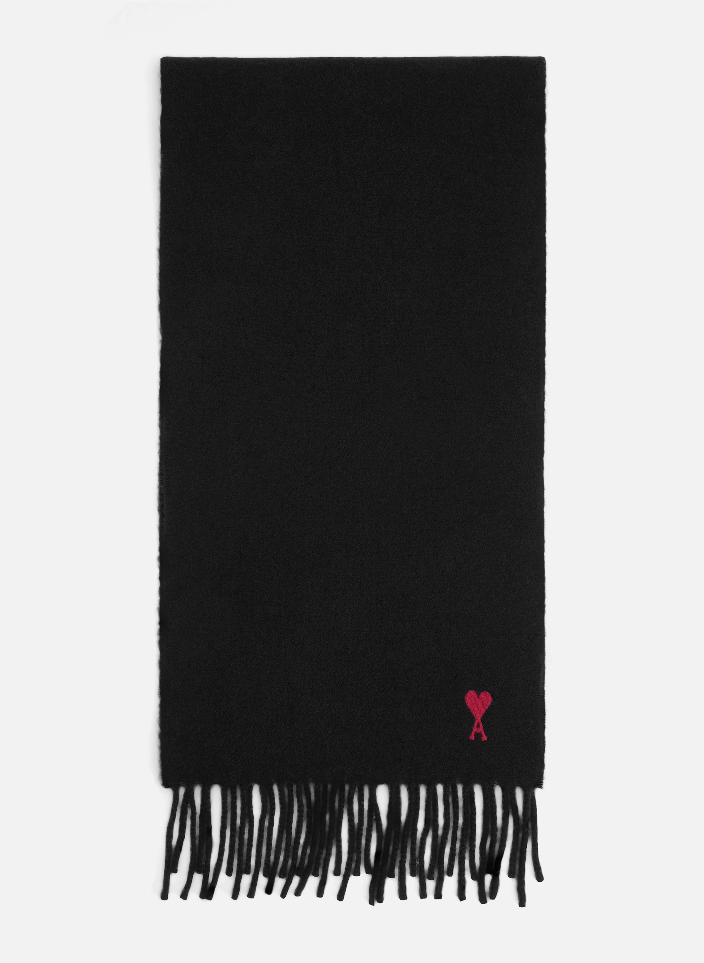 Echarpe unisexe en laine ami de coeur AMI PARIS Noir
