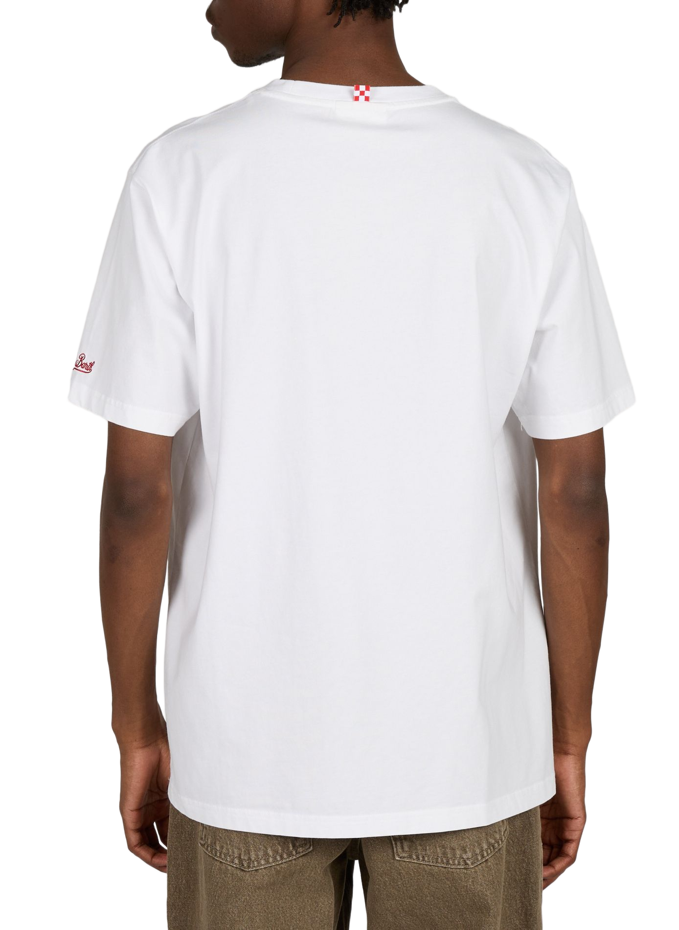 Bedrukt T-shirt Denver van katoen MC2 SAINT BARTH Wit