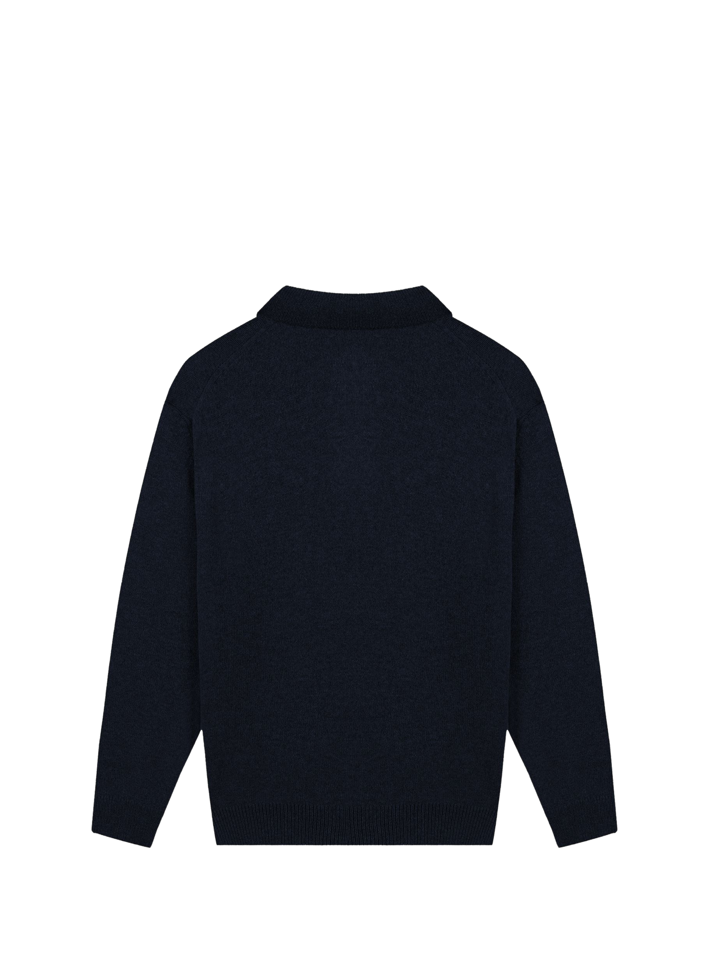 Straight wool long-sleeve polo MAISON LABICHE Blue
