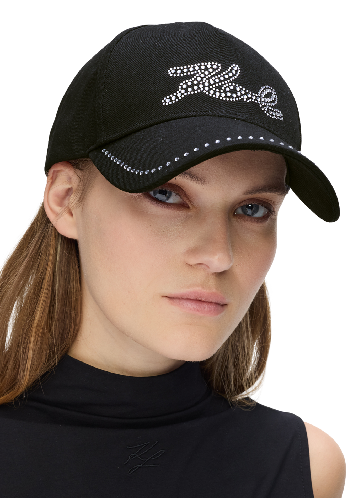 K/SIGNATURE LOGO/VISOR RH CAP - Casquette en laine KARL LAGERFELD Noir