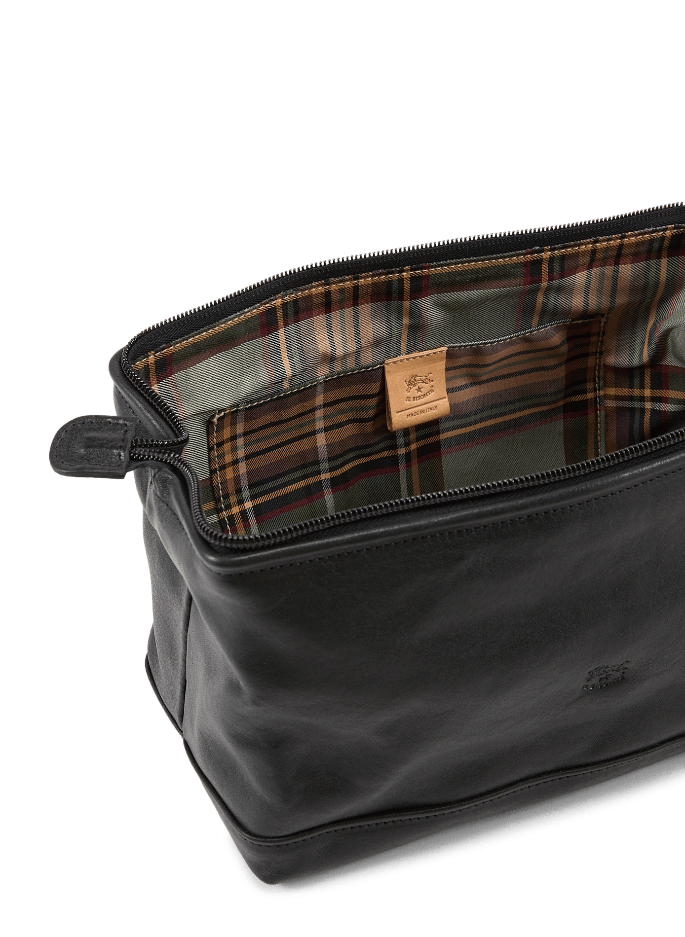 Calf leather toiletry bag IL BISONTE Black