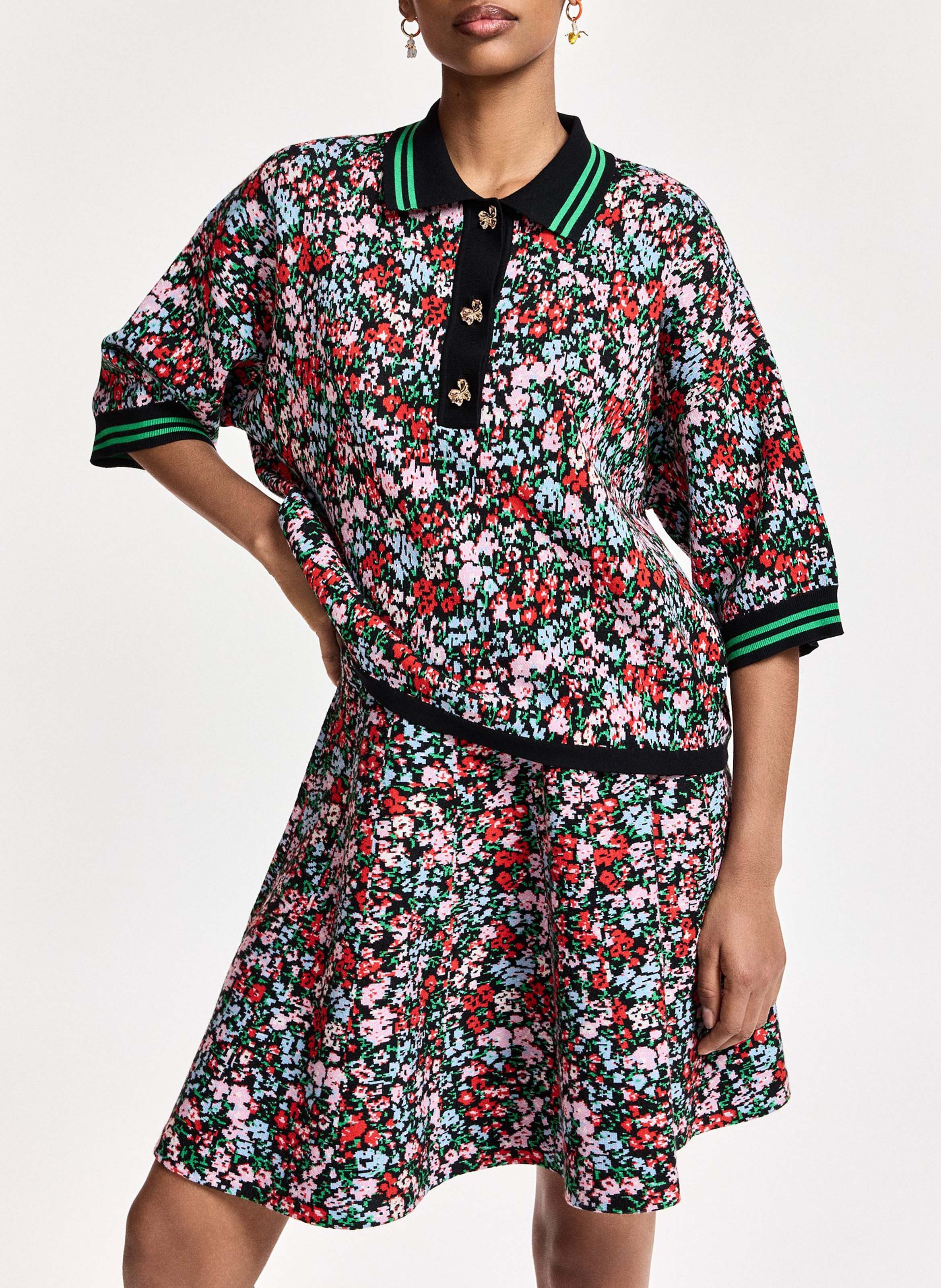 Polo droit imprimé floral kartos ESSENTIEL ANTWERP Multicolore