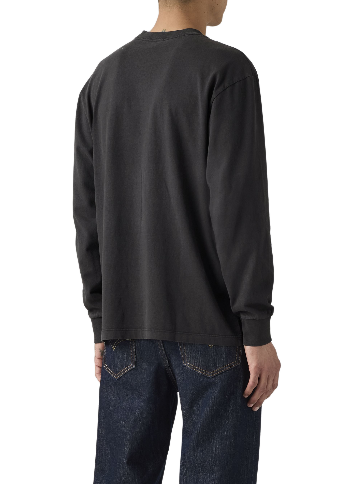 Straight round neck cotton T-shirt LEVI'S Black