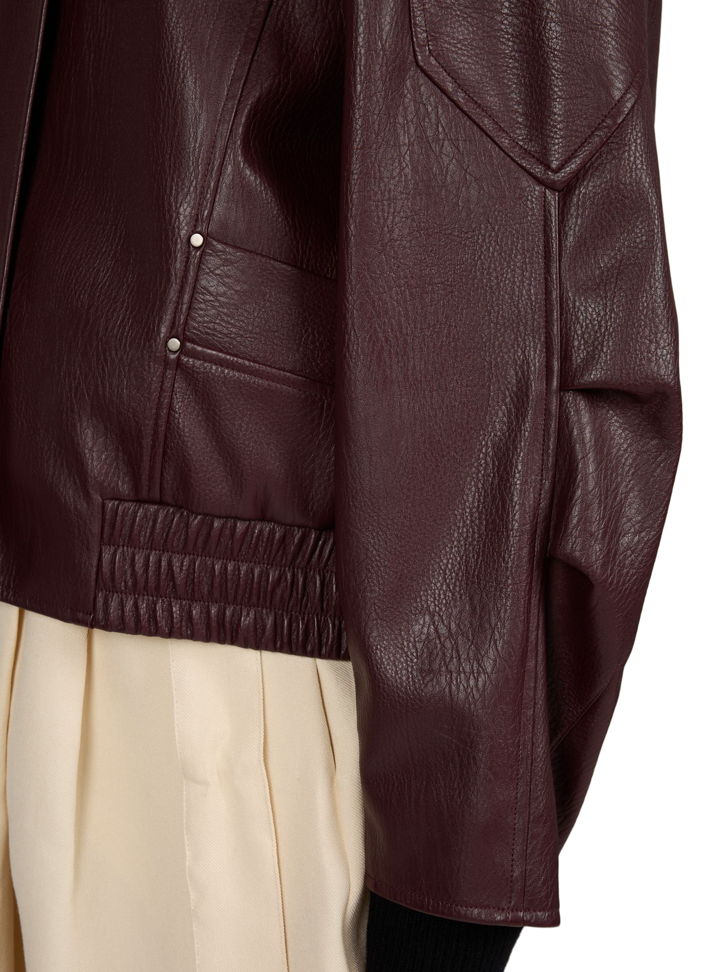 Einfarbige Jacke mit Stehkragen SUNCOO Violett
