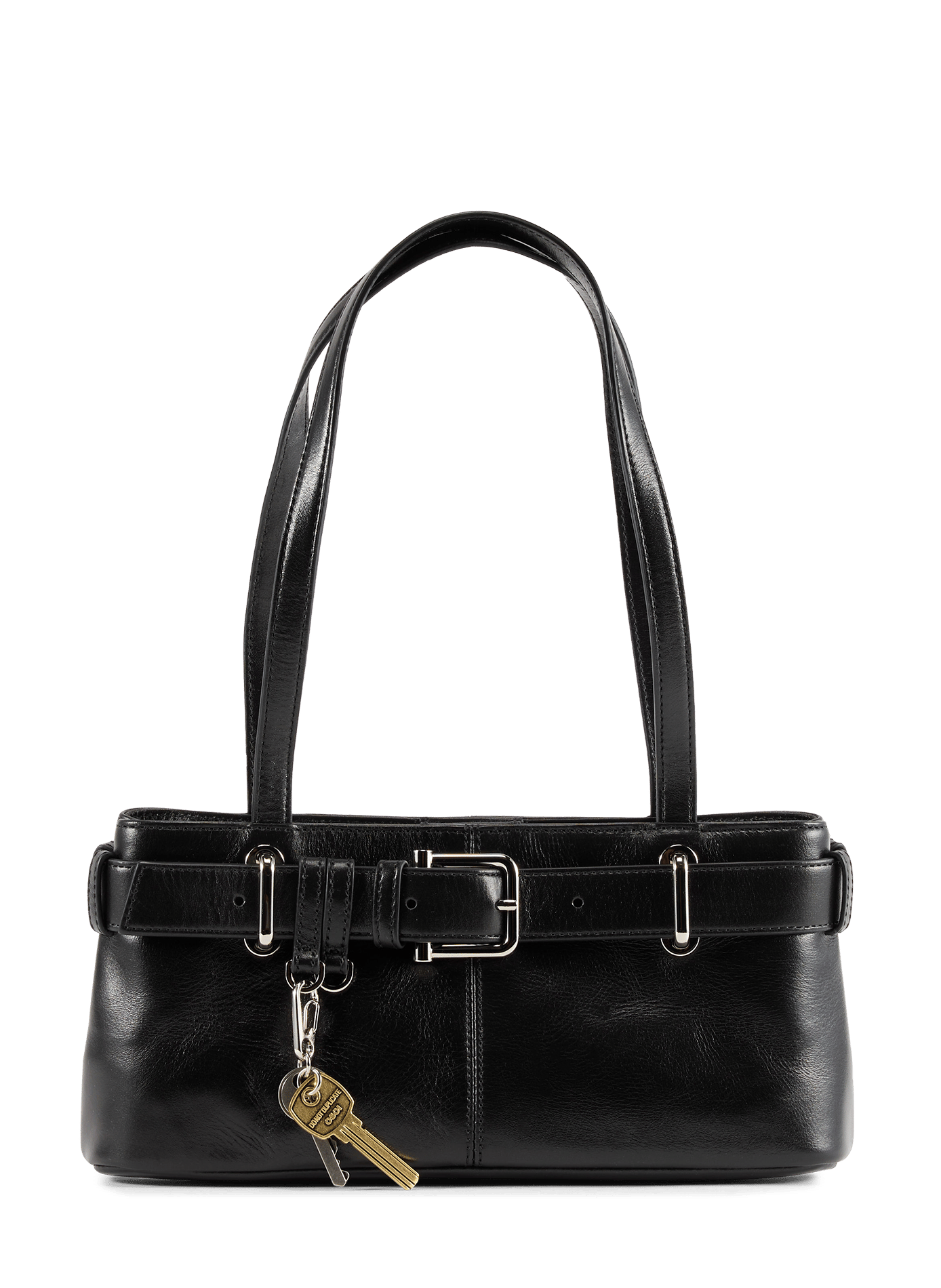 Sac porté épaule Brocle Mini en cuir  Stone black