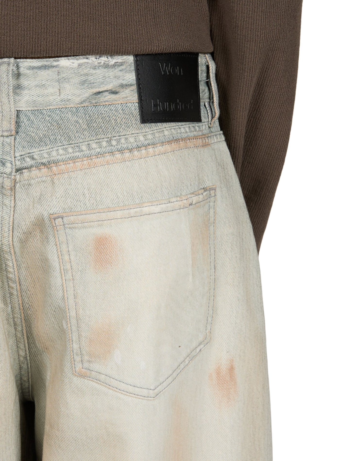 Jean ample en coton WON HUNDRED Bleu