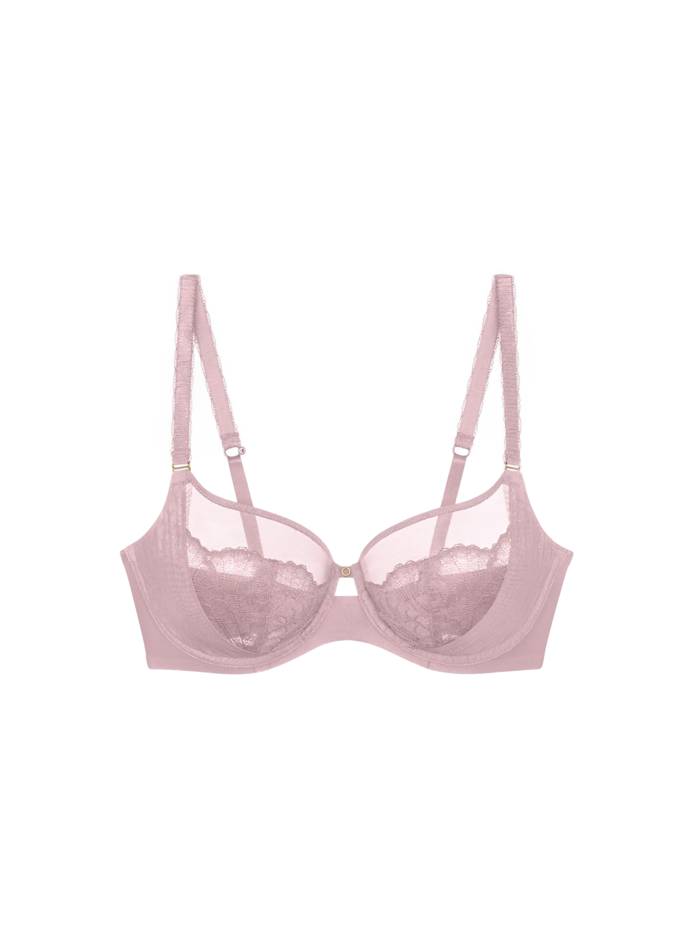 Geborduurde transparante beha TRIUMPH Roze