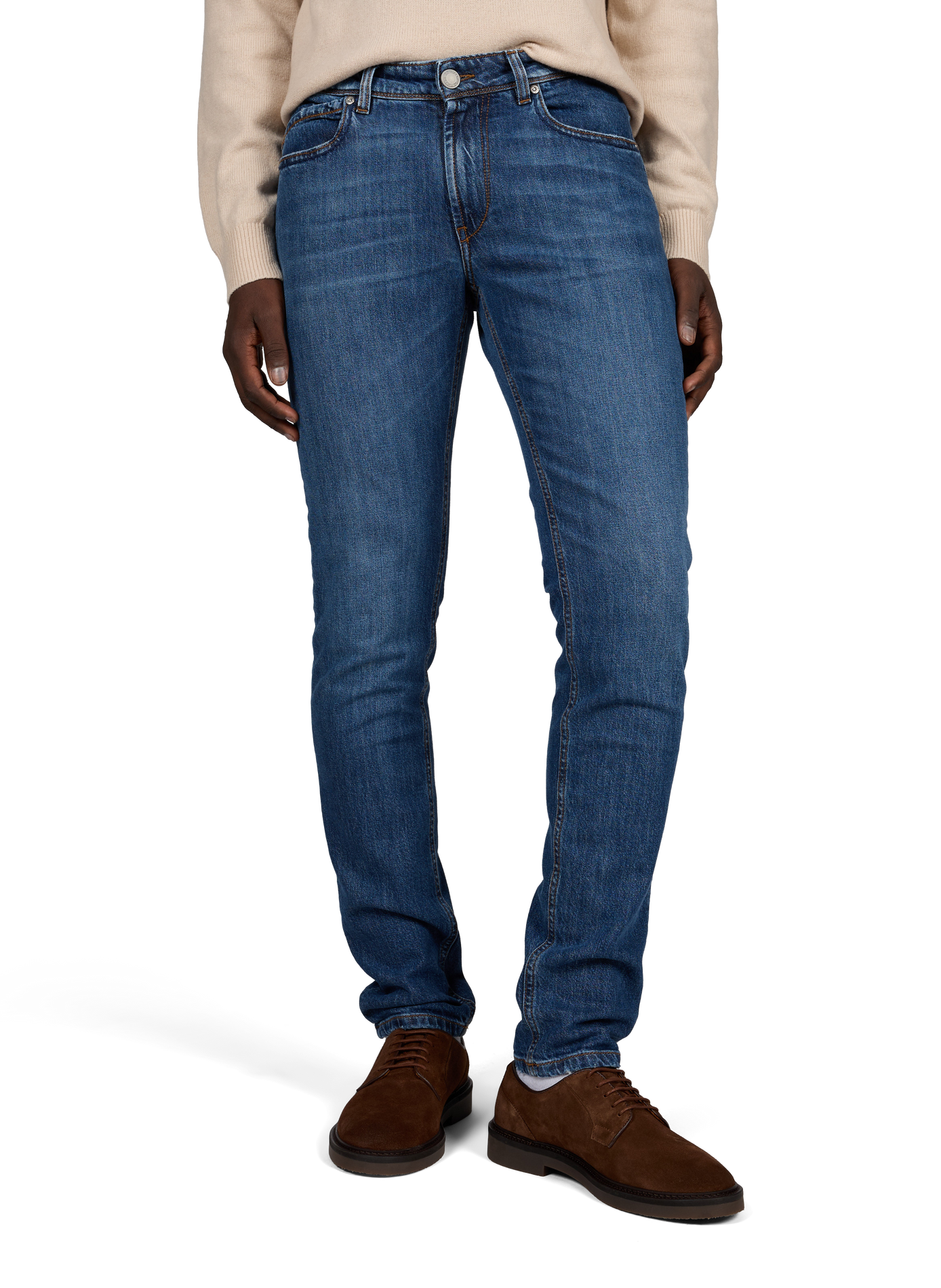 Slim-fit cotton-blend jeans | Blue RE HASH Men
