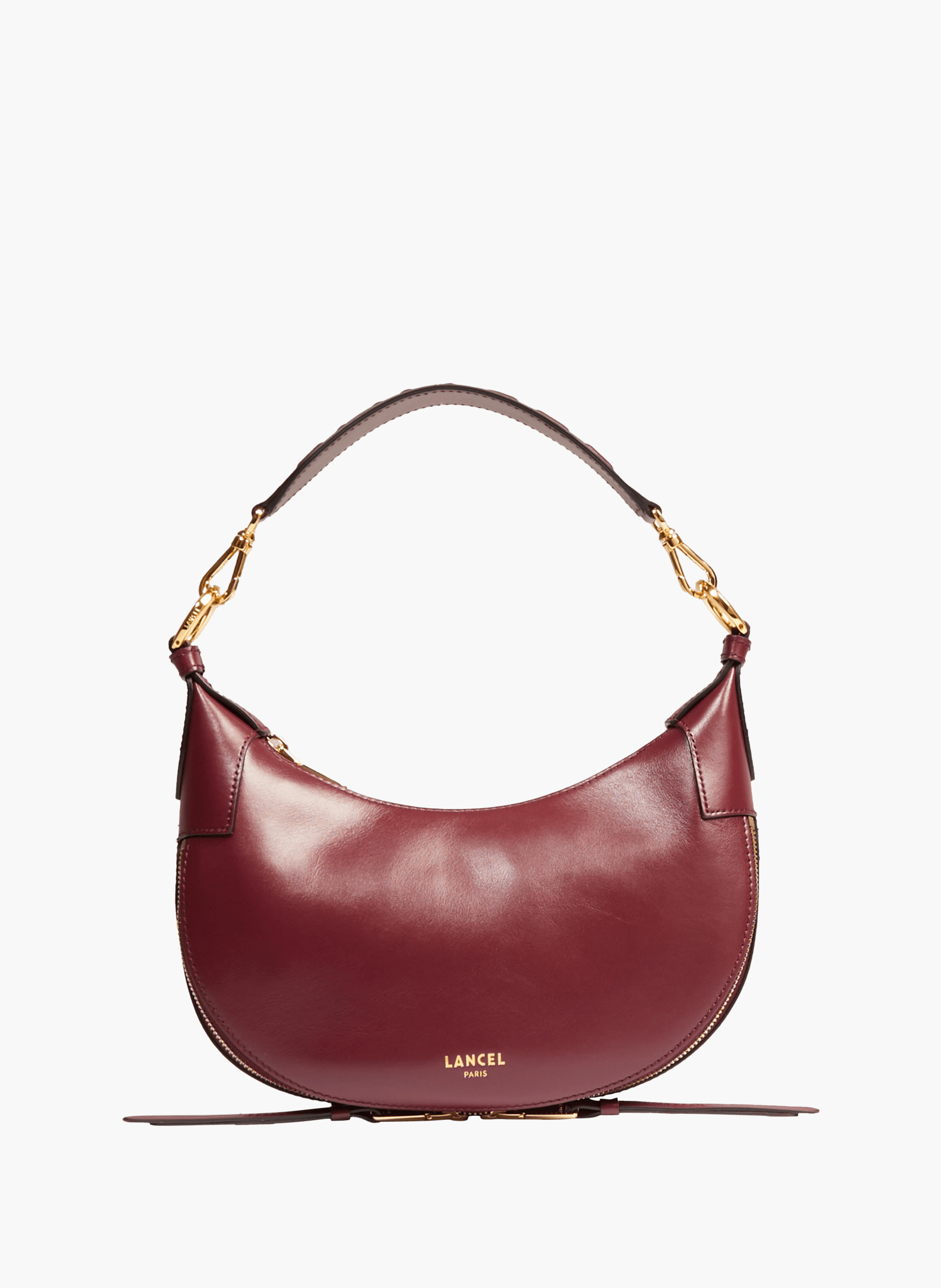 Sac hobo zippé s origami de lancel en cuir LANCEL Violet