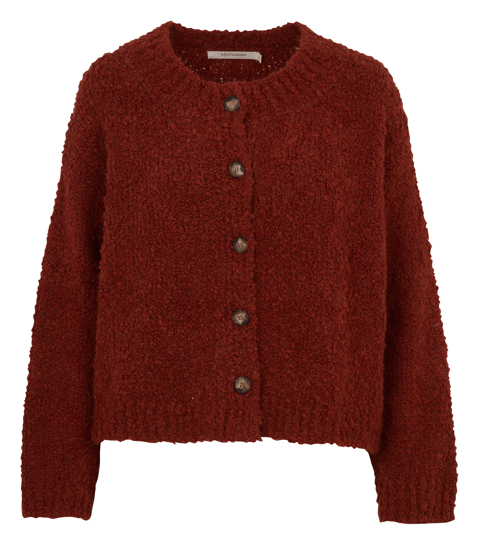 Oversized gebreid vest met ronde hals LA FEE MARABOUTEE Bruin