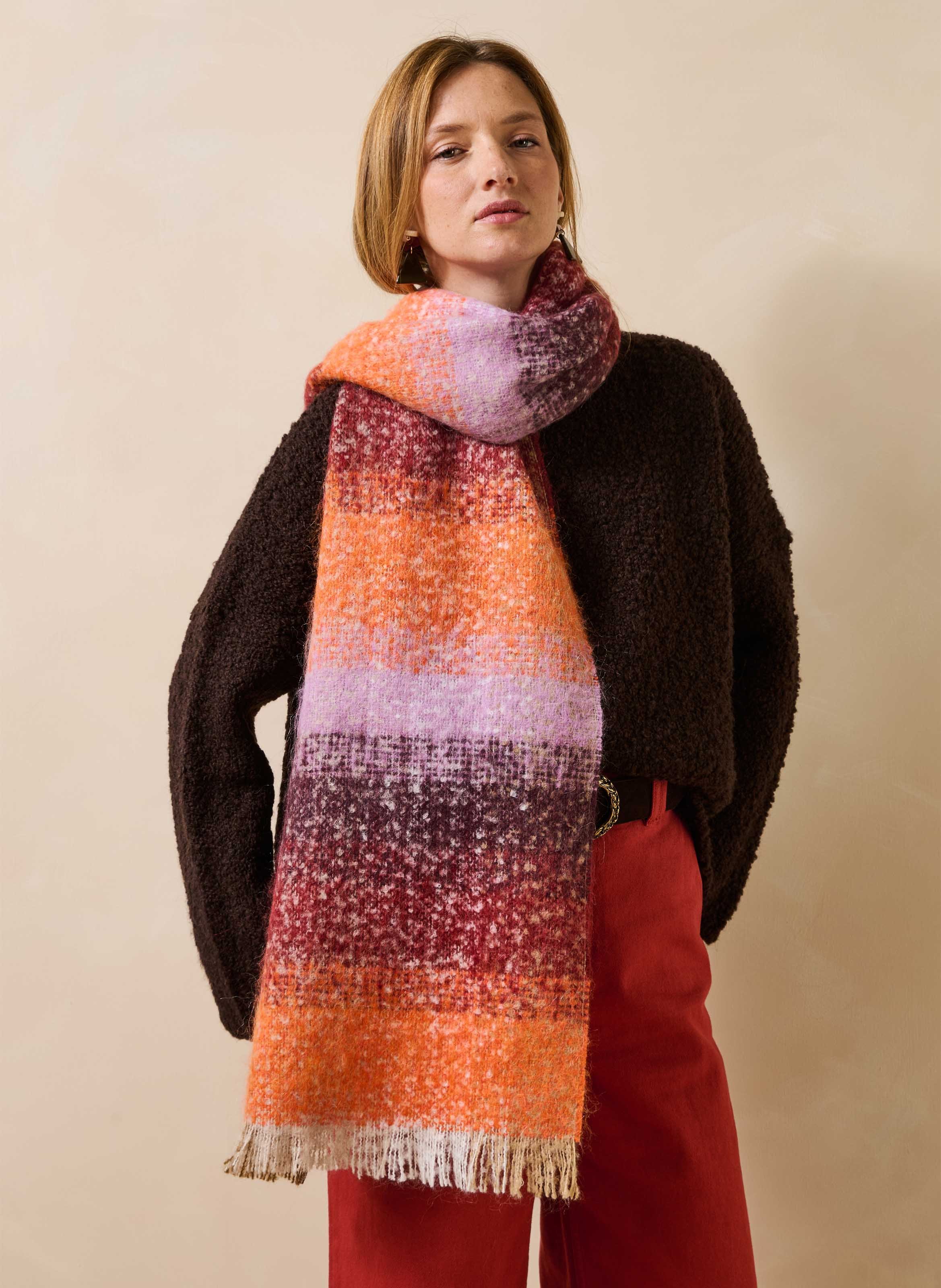 Gebreide sjaal met tie-dye-effect LA FEE MARABOUTEE Oranje