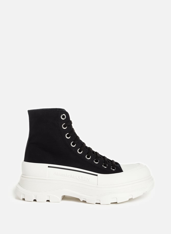 Tread cotton canvas sneakers ALEXANDER MCQUEEN