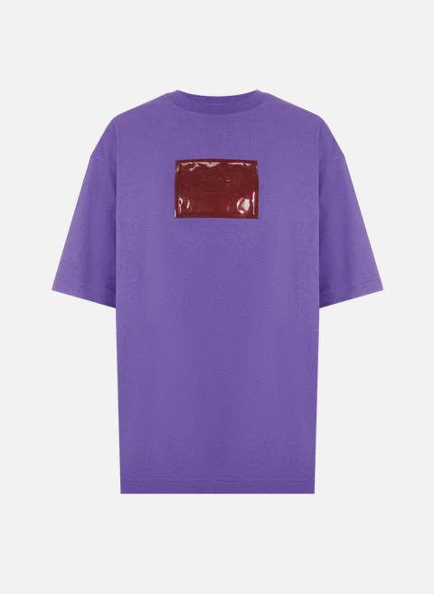 T-shirt à logo en coton VioletACNE STUDIOS 