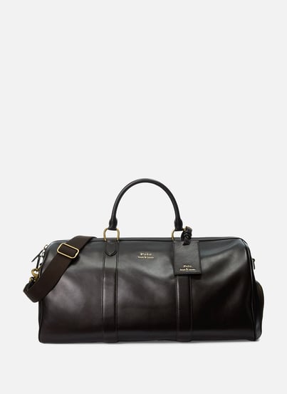 Ralph lauren leather duffel bag sales
