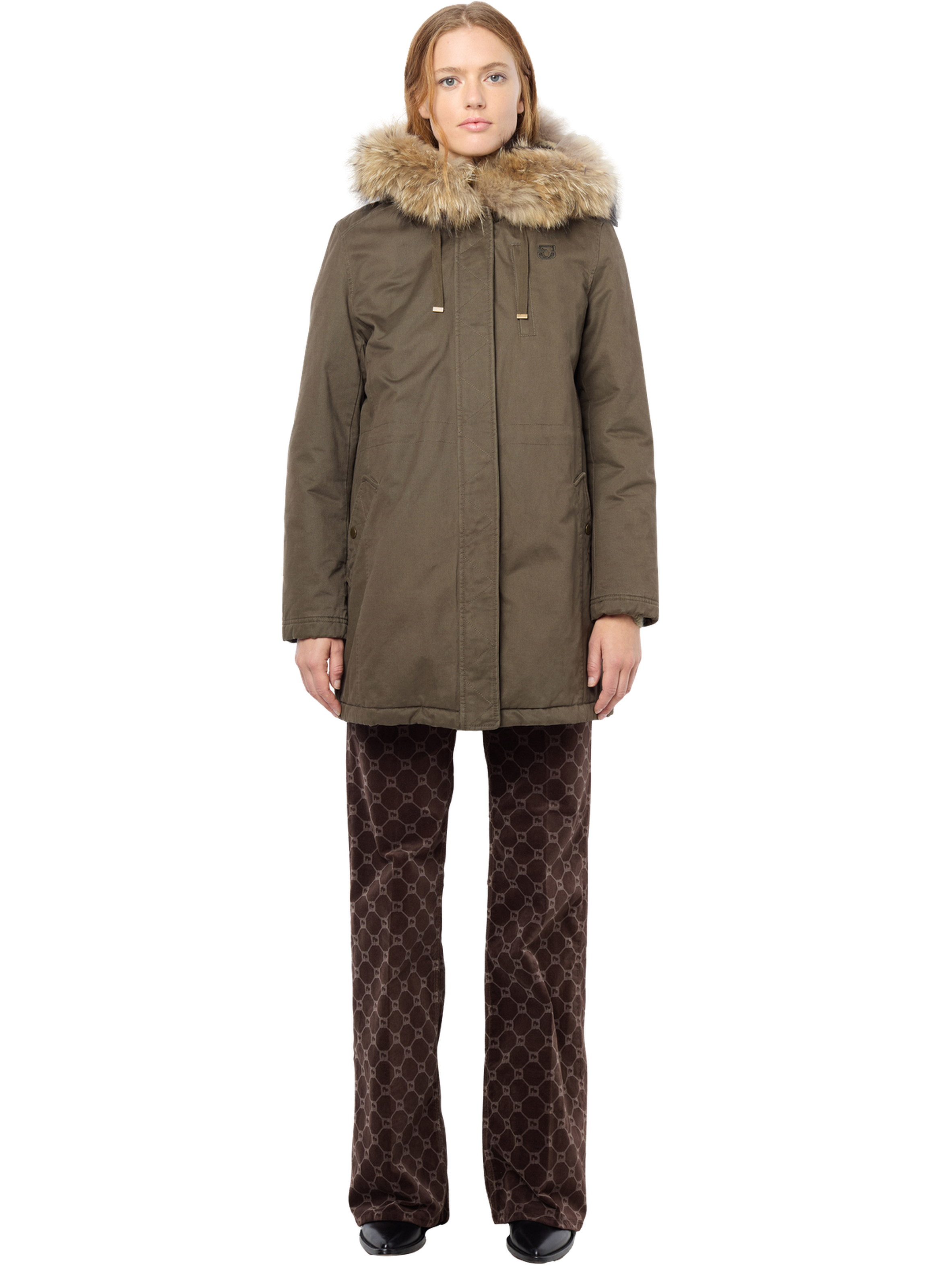 GERARD DAREL Parka mi-longue fourrée à capuche - loucine Vert