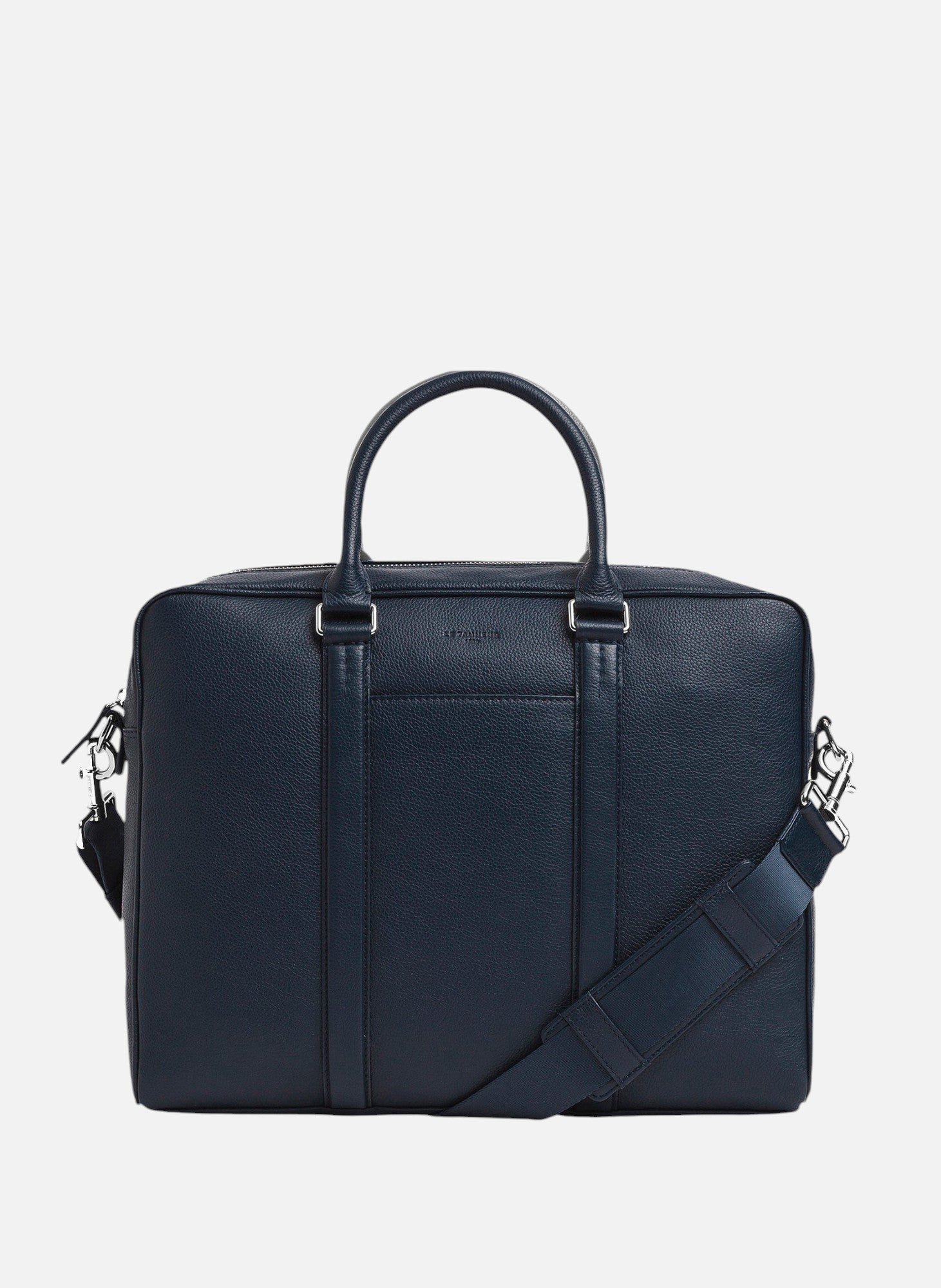 Porte documents 17" charles en cuir grainé moyen modèle  Bleu crépuscule