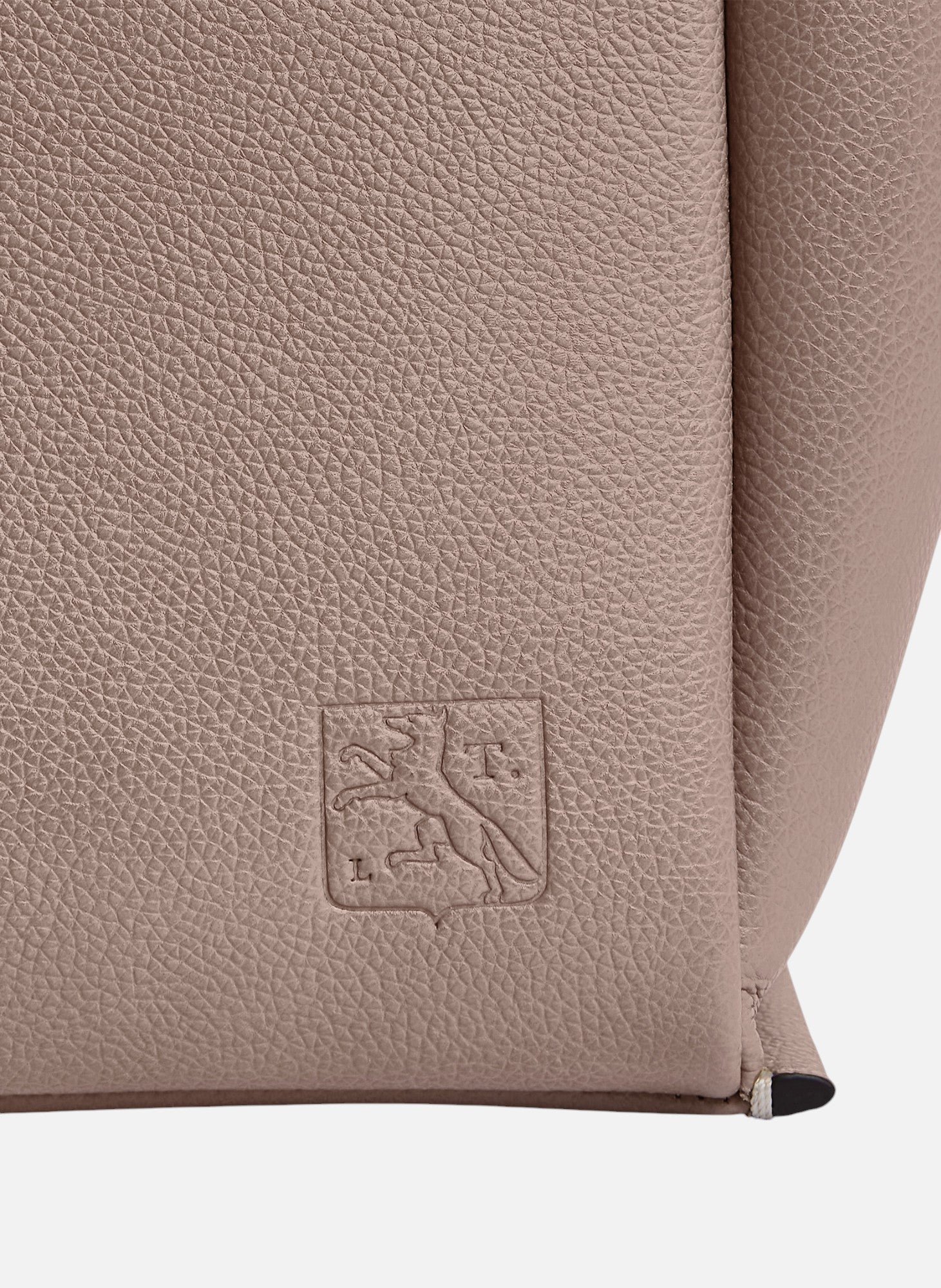 Grand sac cabas elena en cuir grainé LE TANNEUR Gris