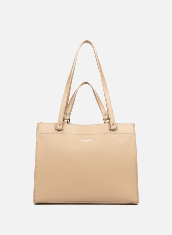 Grand sac cabas épaule - sierra Beige by LANCASTER LANCASTER Grand sac cabas épaule - sierra Beige