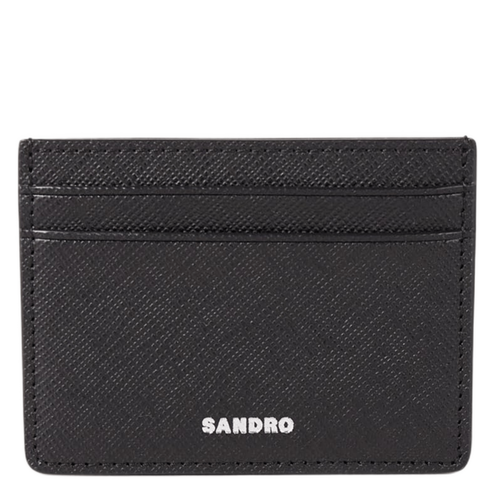 Porte-cartes en cuir SANDRO Noir