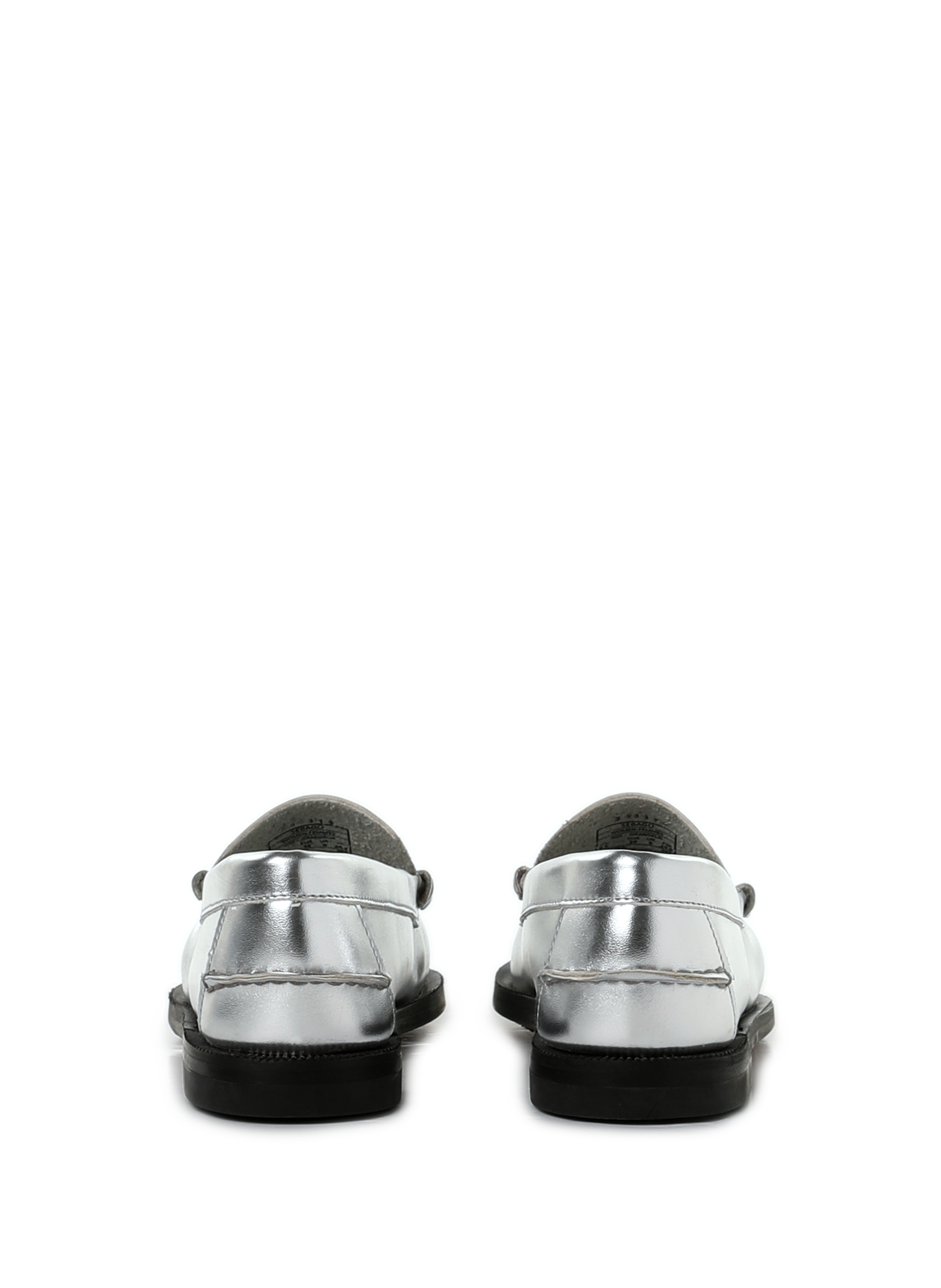 Silver leather moccasins by Dan Met SEBAGO Silver